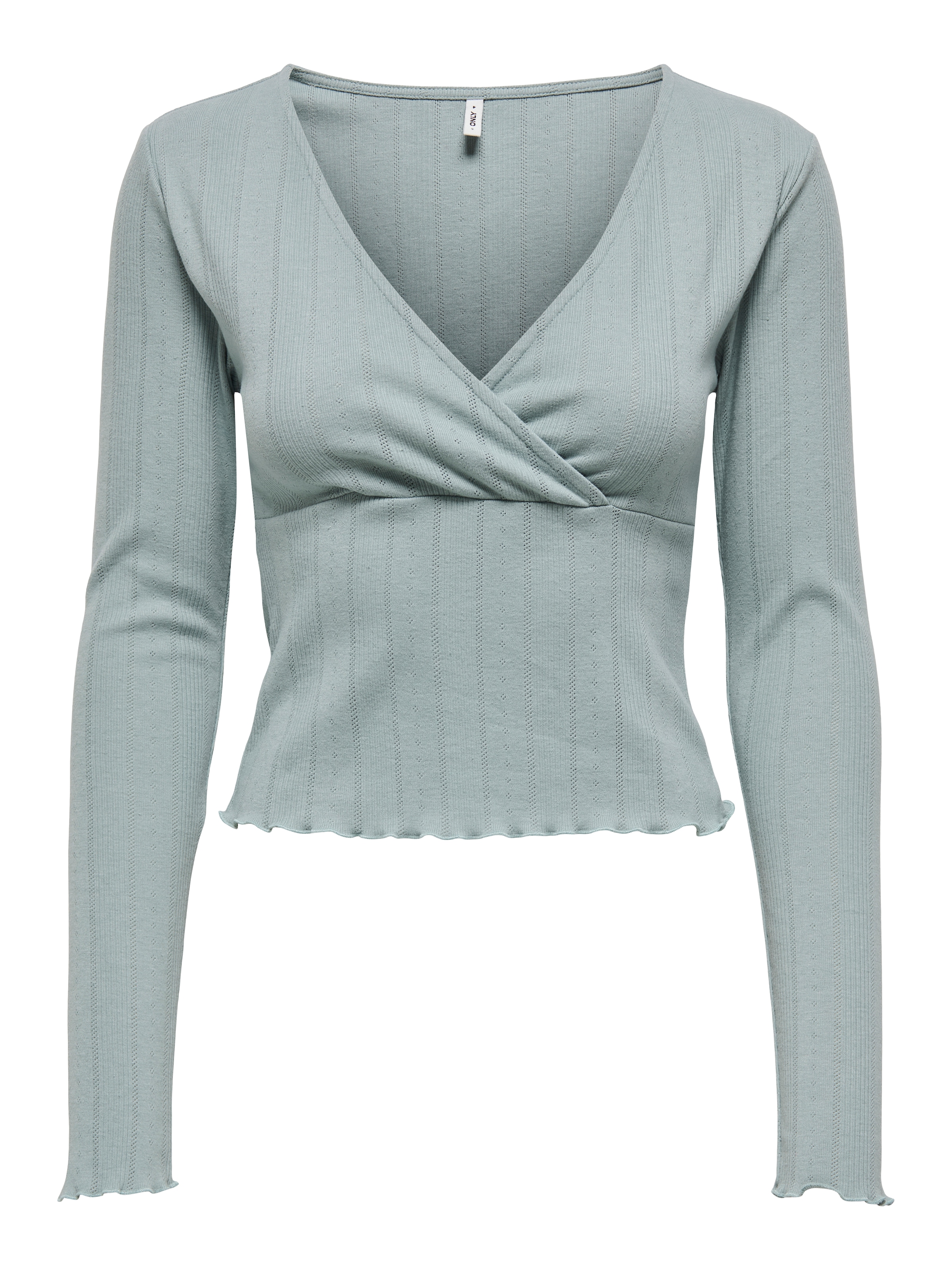 ONLY Langarmshirt »ONLCARLOTTA L/S WRAP TOP JRS«
