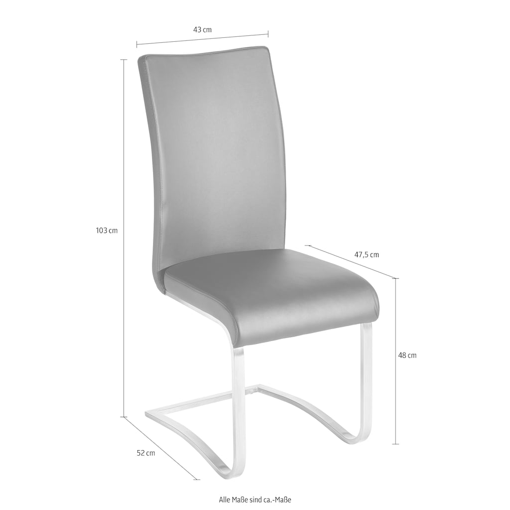 MCA furniture Freischwinger »Arco«, (Set), 2 St., Leder