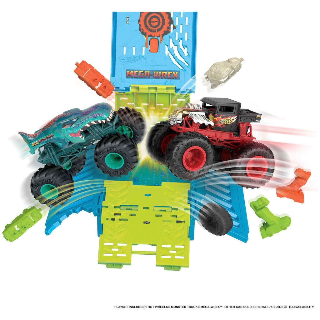 Hot Wheels Spielzeug-Auto »Monster Trucks Mega Wrex Oversized Crash Cage (1:24)«