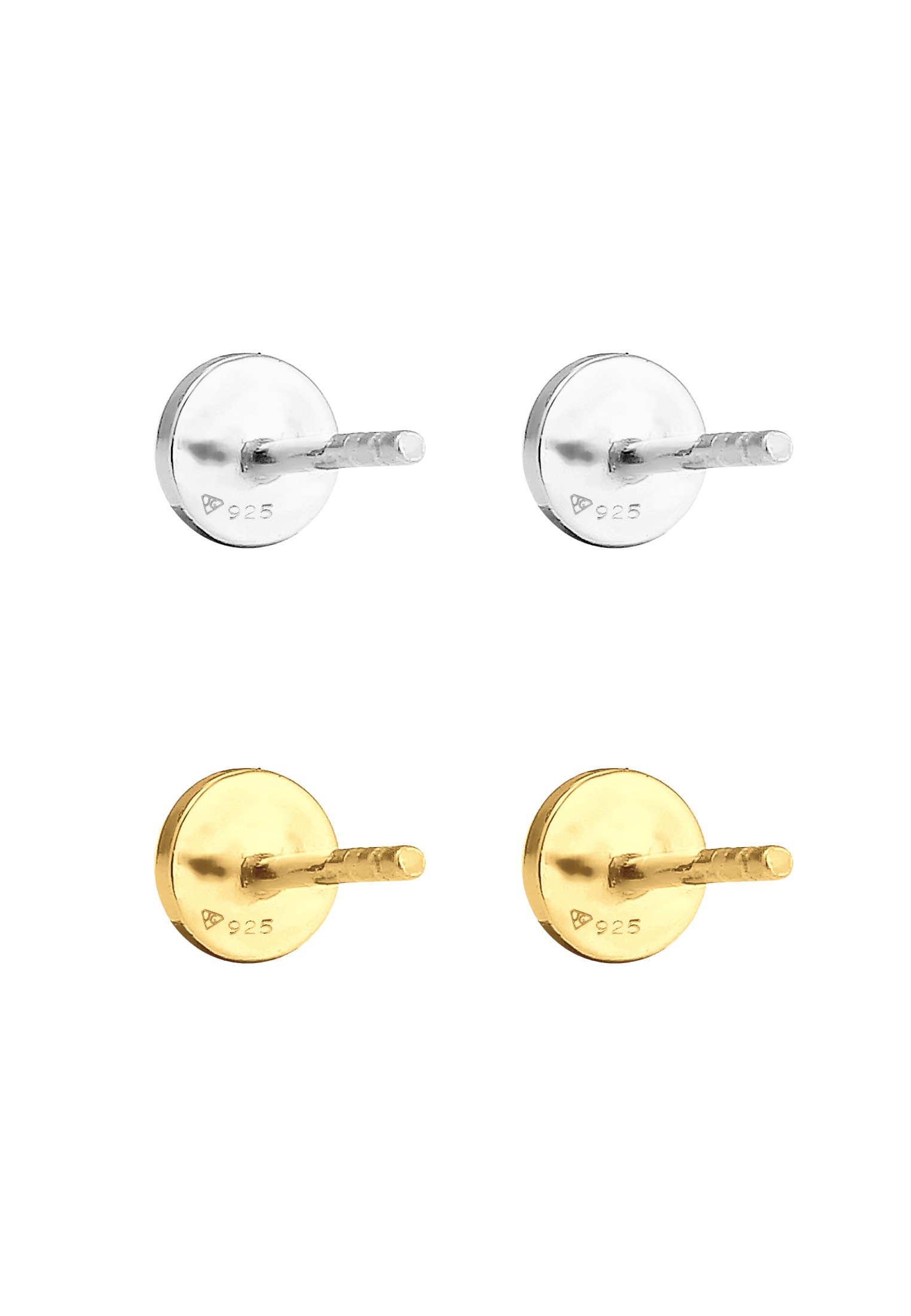 Elli Ohrstecker-Set »Ohrringe Set Geo Ohrstecker Gehämmert 925 Silber«