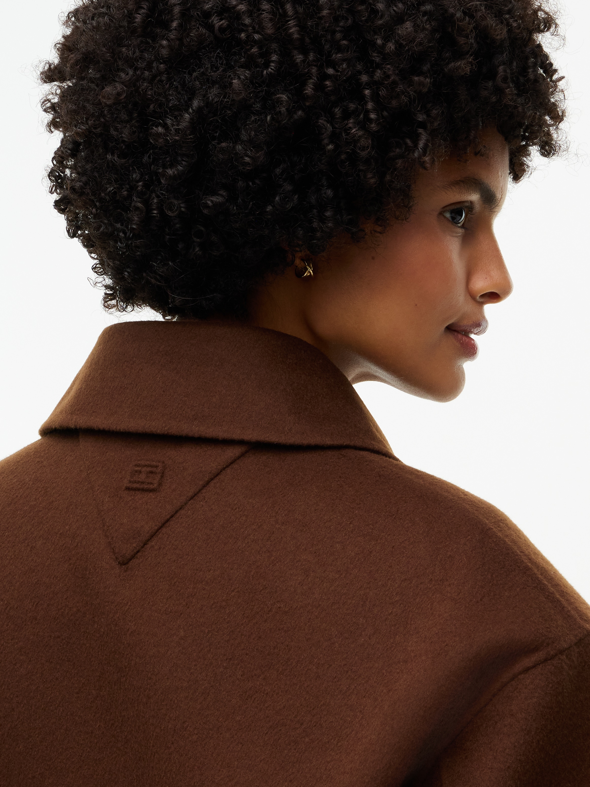 Tommy Hilfiger Kurzjacke »DF WOOL ZIP THROUGH JACKET« Materialmix, mit Wolle