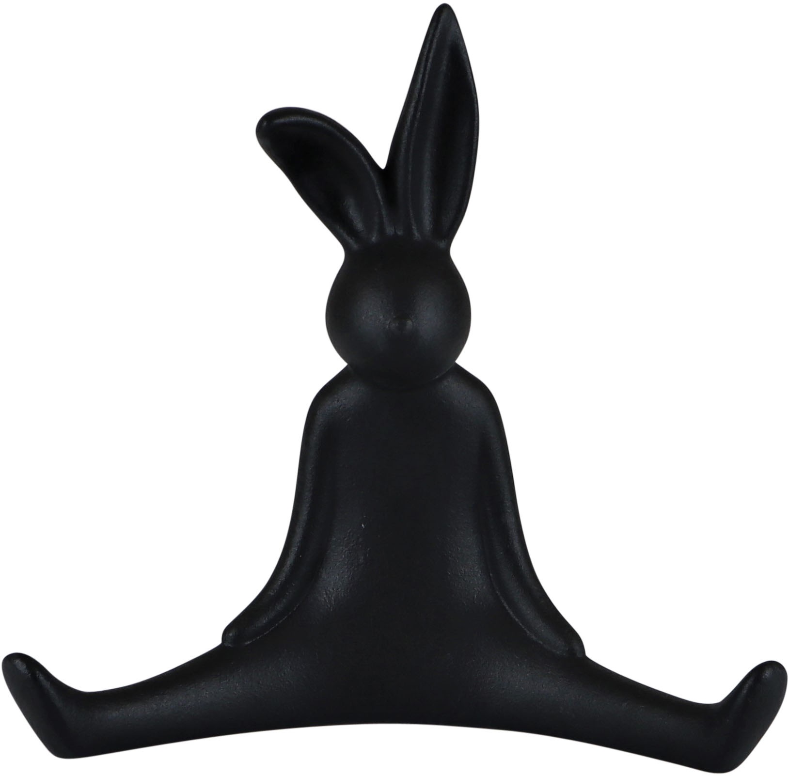 Am Design Osterhase »Yoga-Hase aus Porzellan« schwarz oder weiß in schwarz, Größe B/H/T: 10 cm x 20 cm