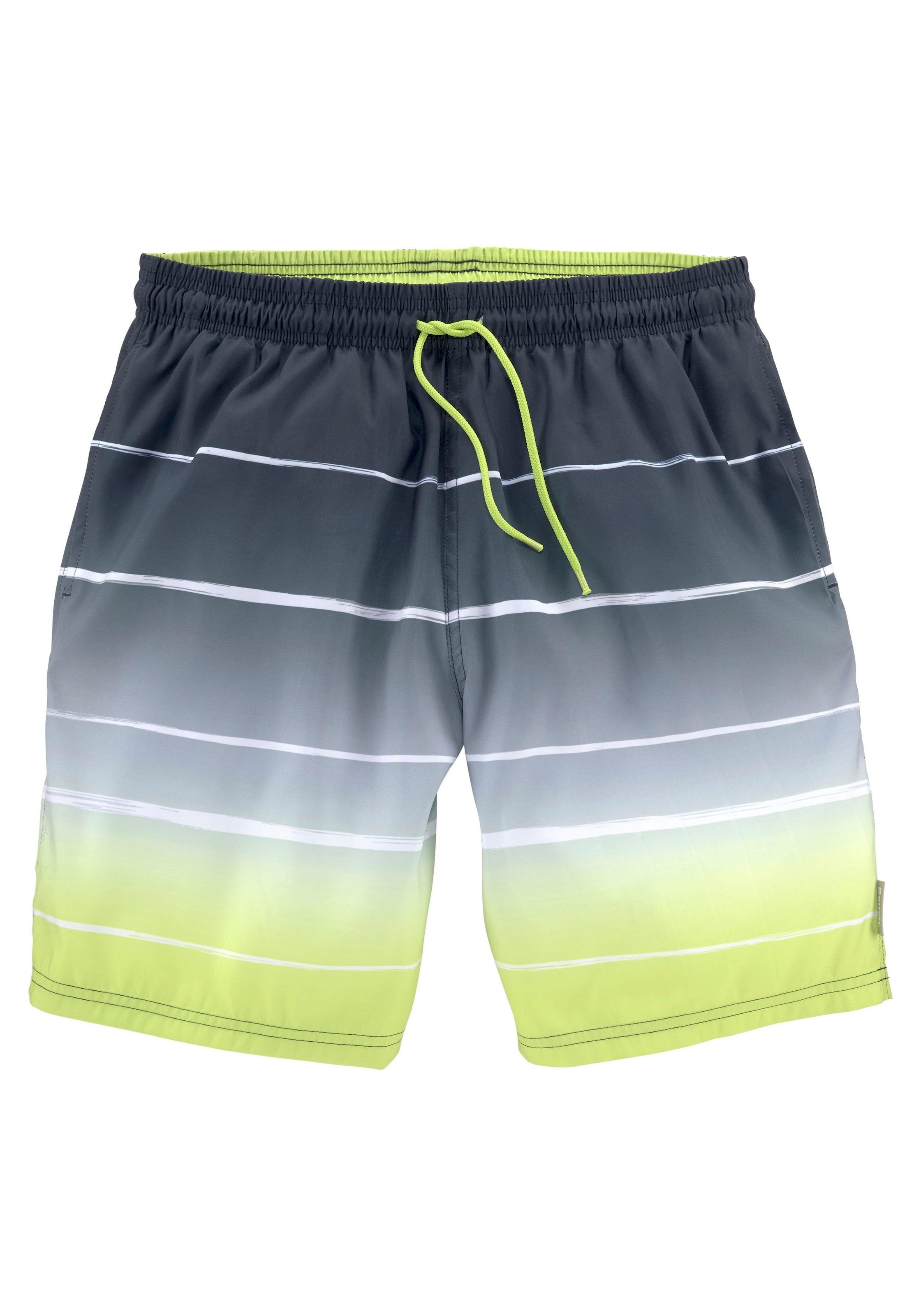 Badeshorts Streifenverlauf Online trendigem im »Sunset«, Shop bestellen Bench. OTTO mit