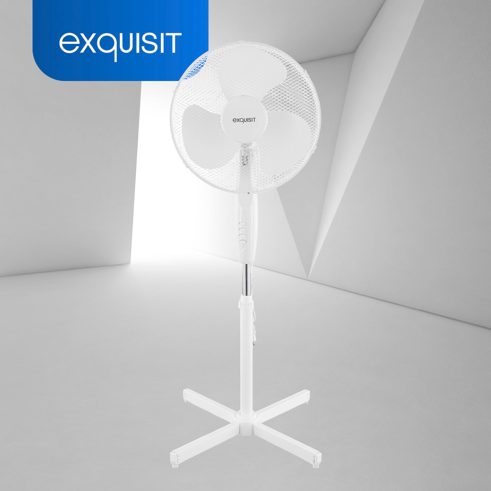 exquisit Standventilator »VS 35064 we« Ø 40 cm, Metall, inkl Oszillation & 50 W Leistung