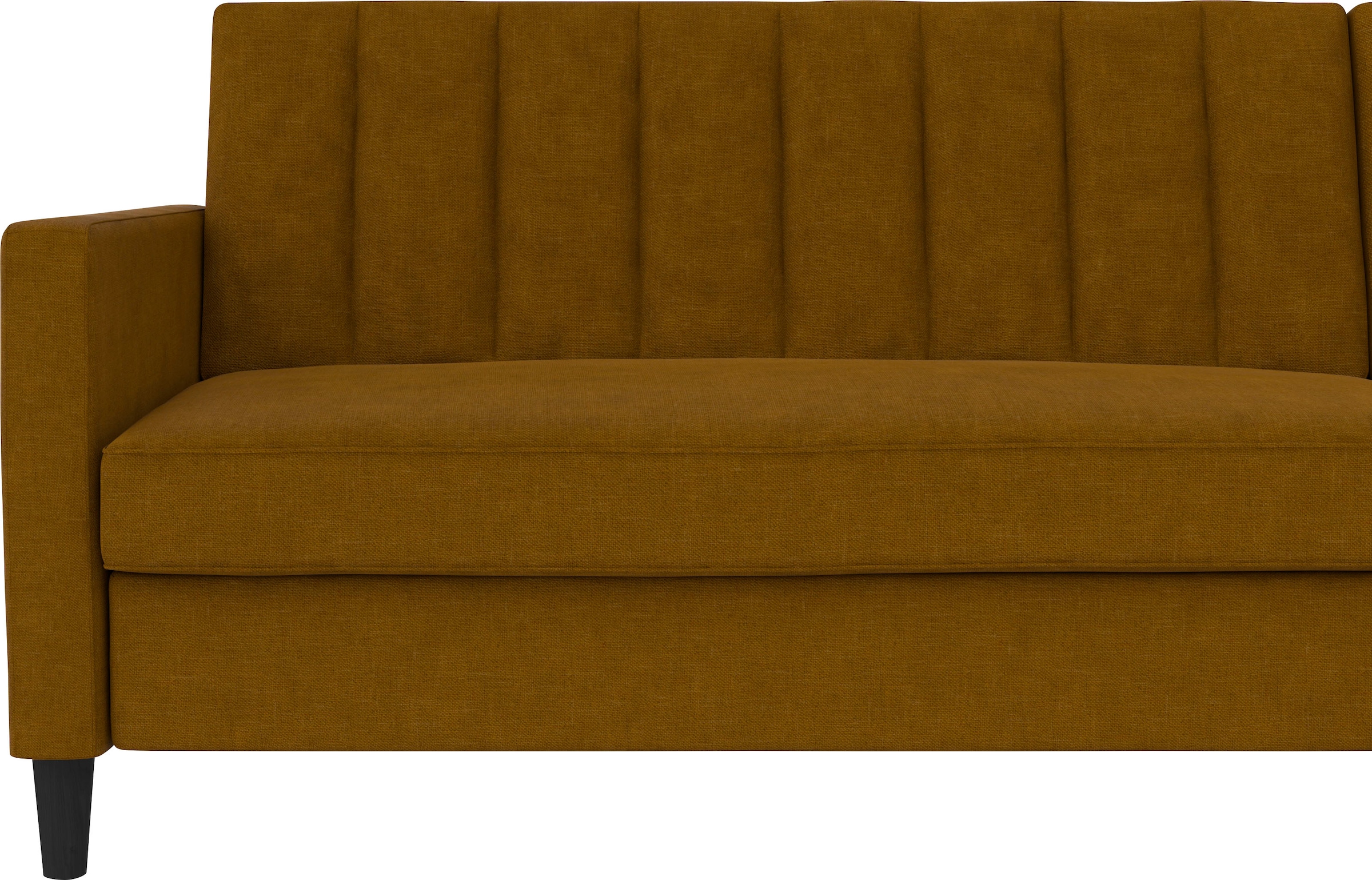 Dorel Home Ecksofa mit Schlafffunktion, Recamiere mit Stauraum beidseitig montierbar, Rückenlehne 2-teilig und 3-fach verstellbar