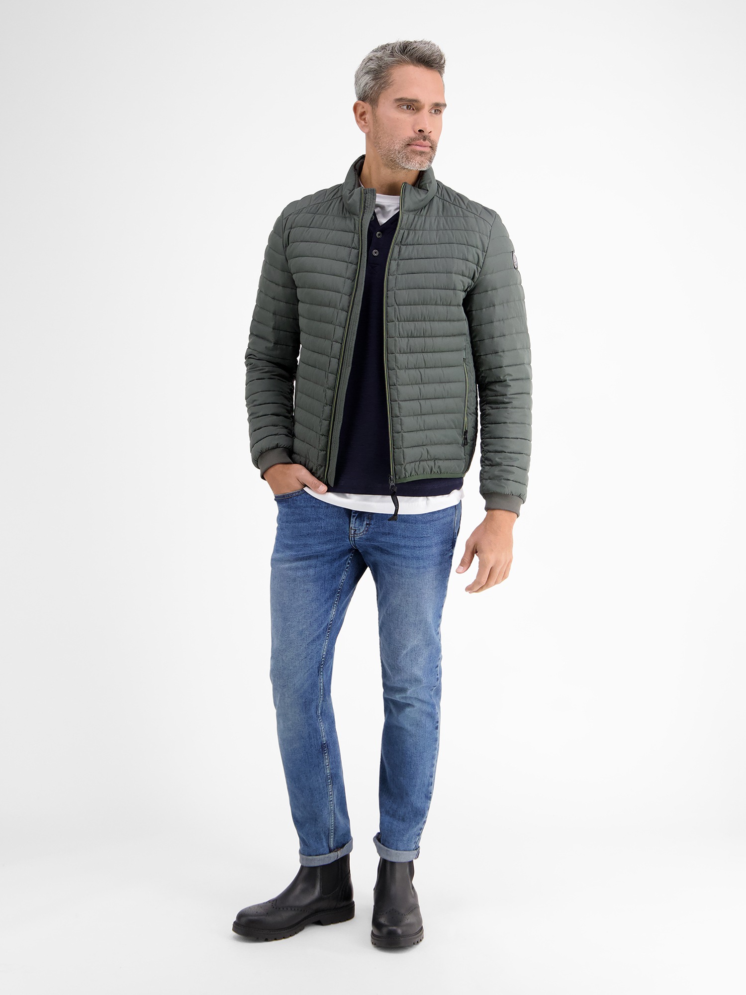 LERROS Sweatshirt »LERROS Langarmserafino mit Logostitching«