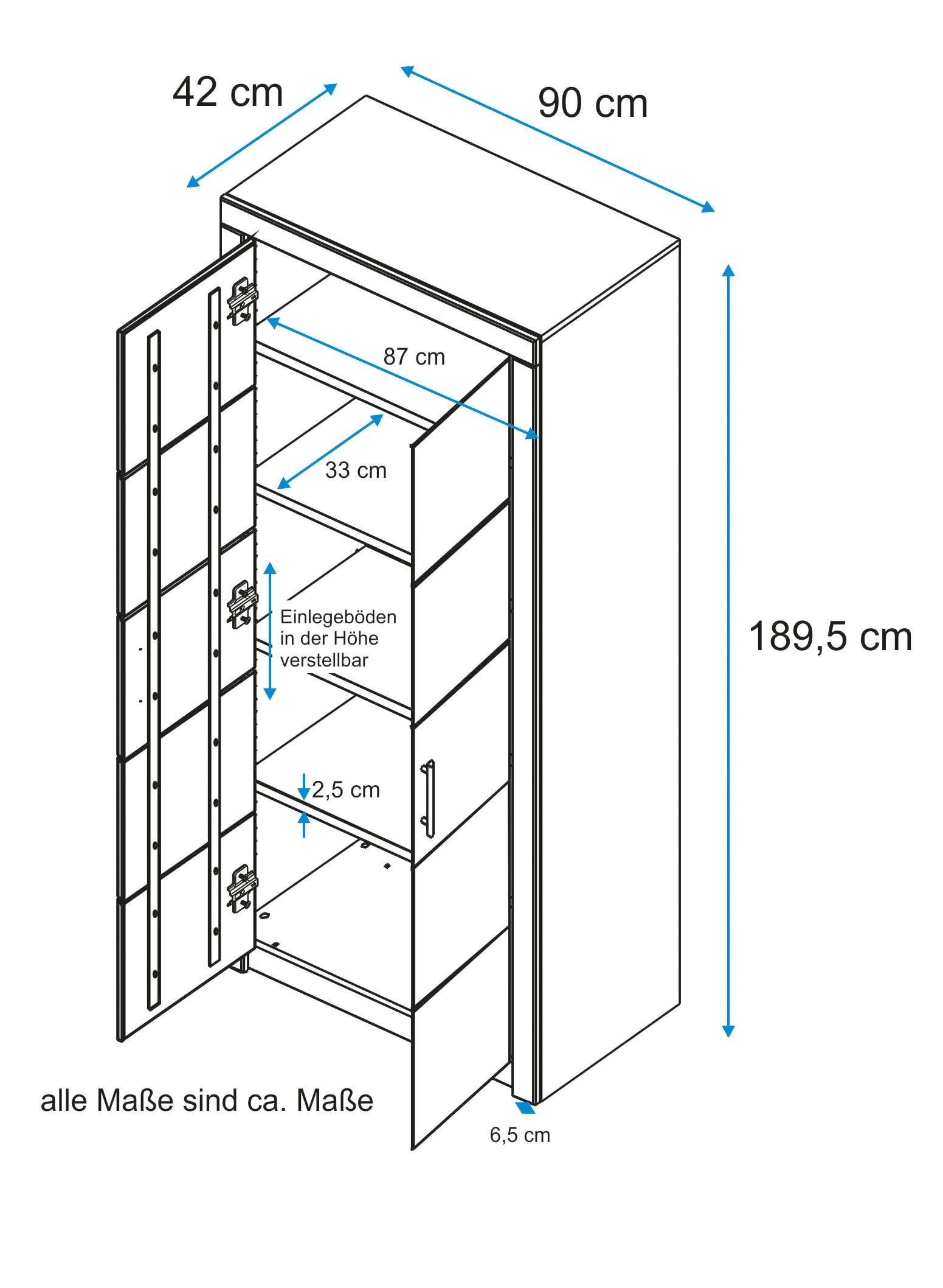 VOGL Möbelfabrik Aktenschrank »Toronto«, in 2 Breiten, teilmassiv, Fächer für Aktenordner, Made in Germany