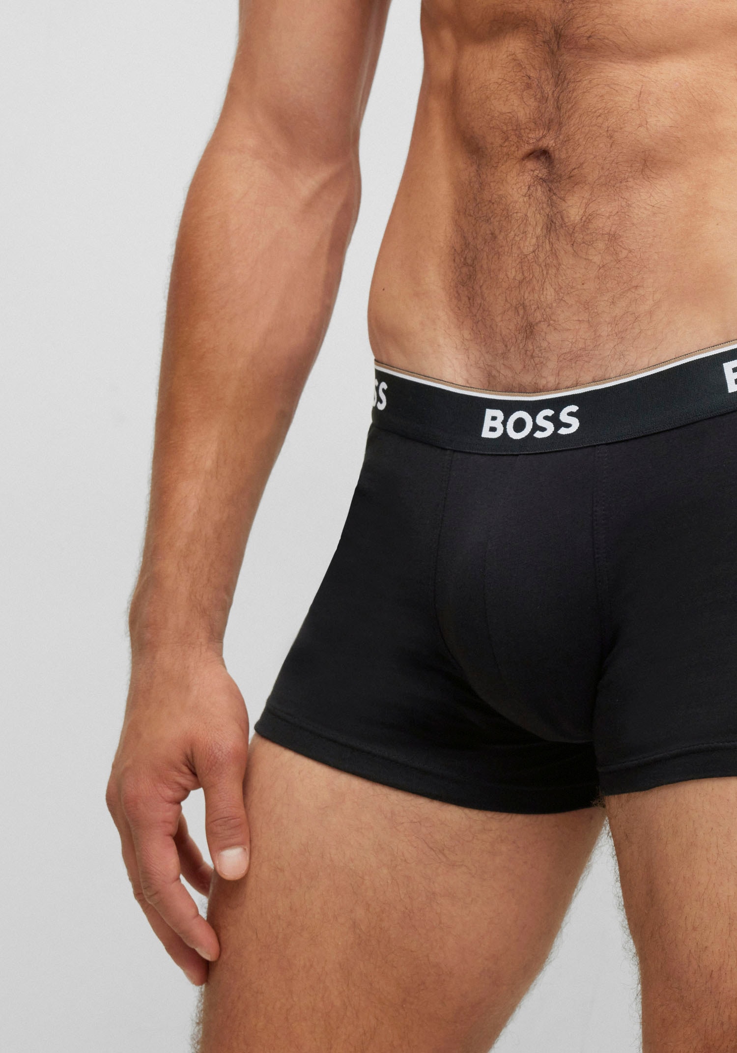 BOSS Boxer »TRUNK 3 PACK«, (3 St.), BOSS Schriftzug auf dem Bund
