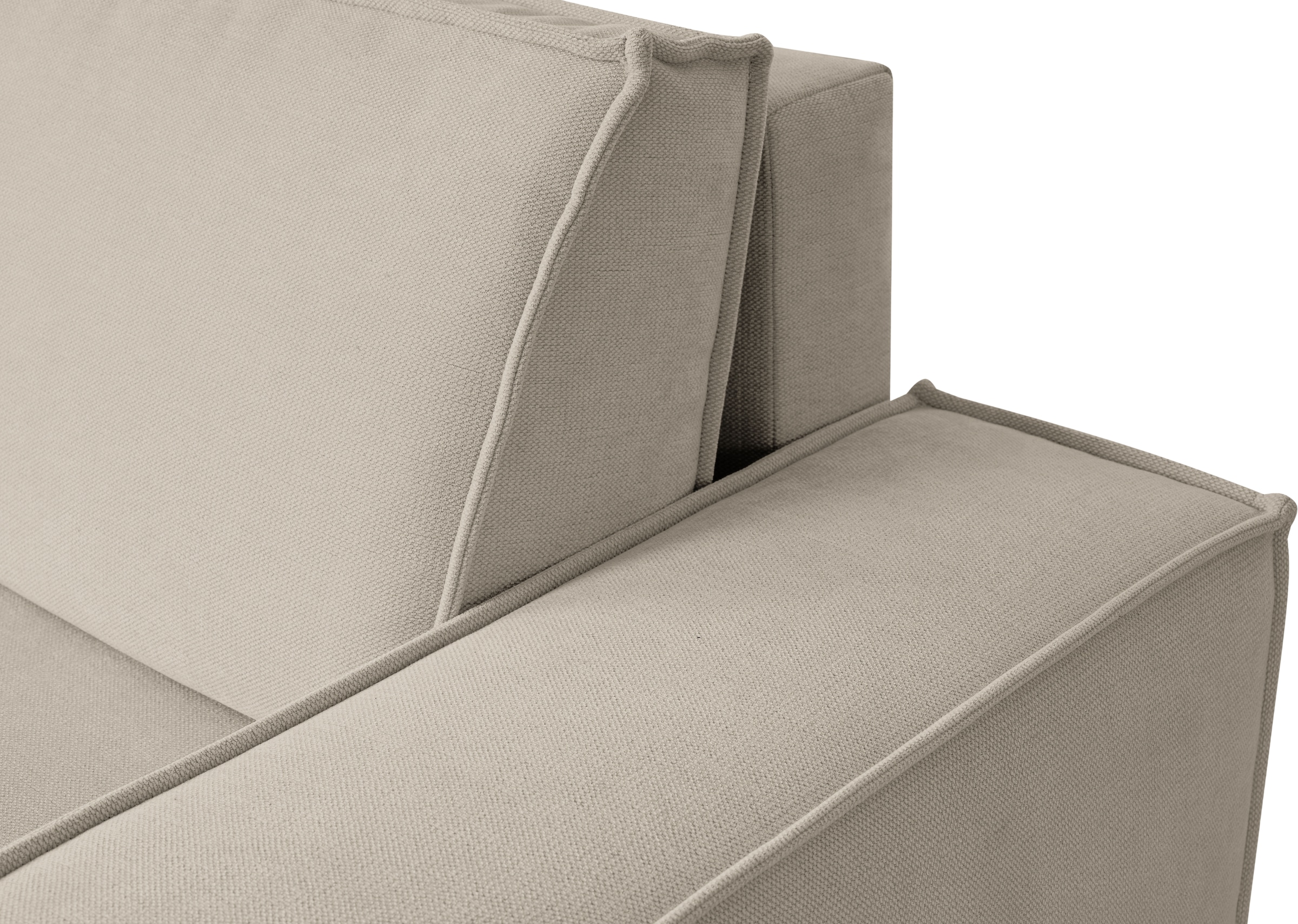 WERK2 Ecksofa »Treviso bequem, mit Bettfunktion und Bettkasten, Breite 267cm, L-Form« Moderne, teilmassive Polsterecke, Komfortpolsterung und losen Kissen.