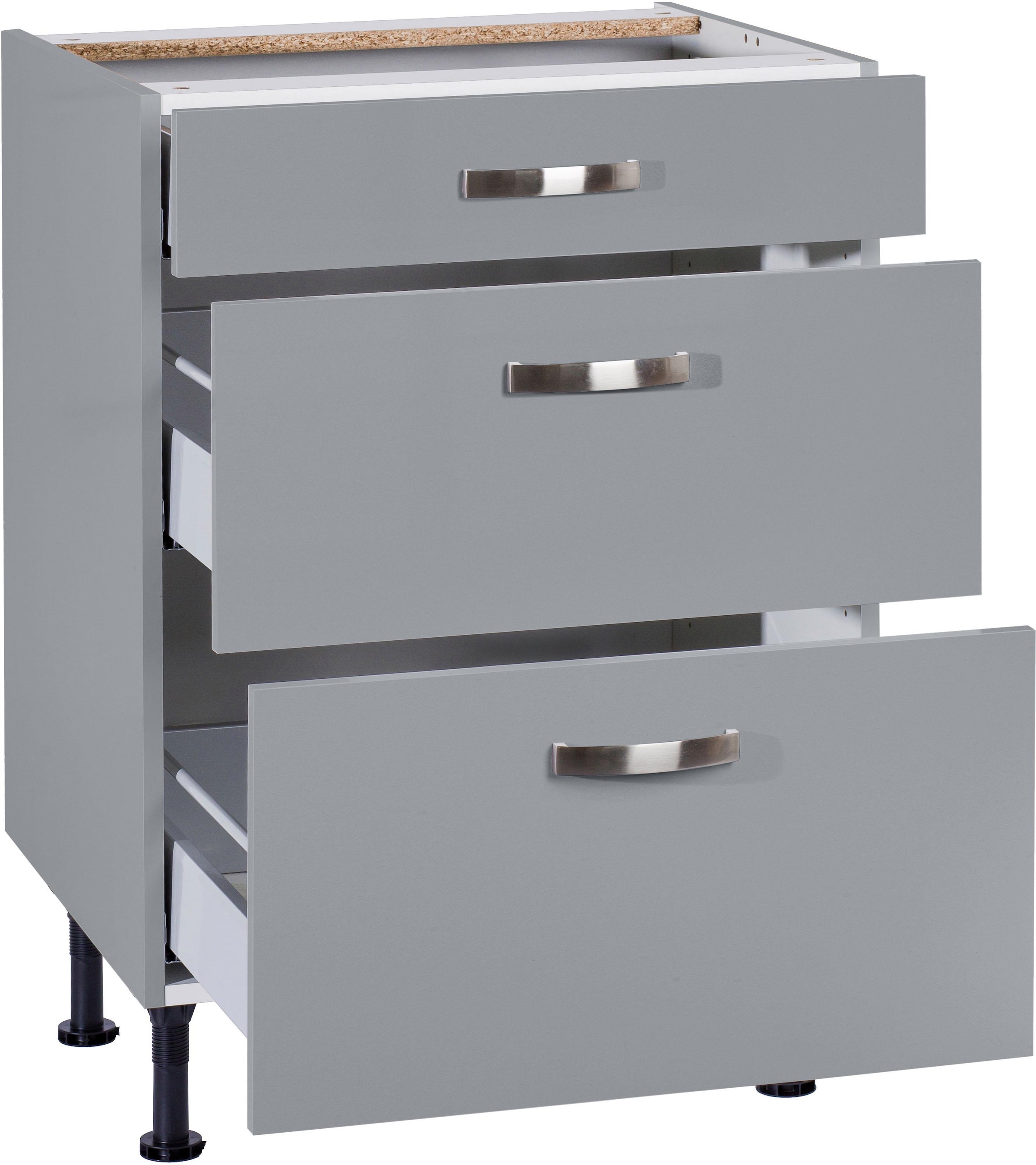 KOCHSTATION Unterschrank »KS-Cara«, Breite 60 cm, mit Vollauszügen und Soft-Close-Funktion