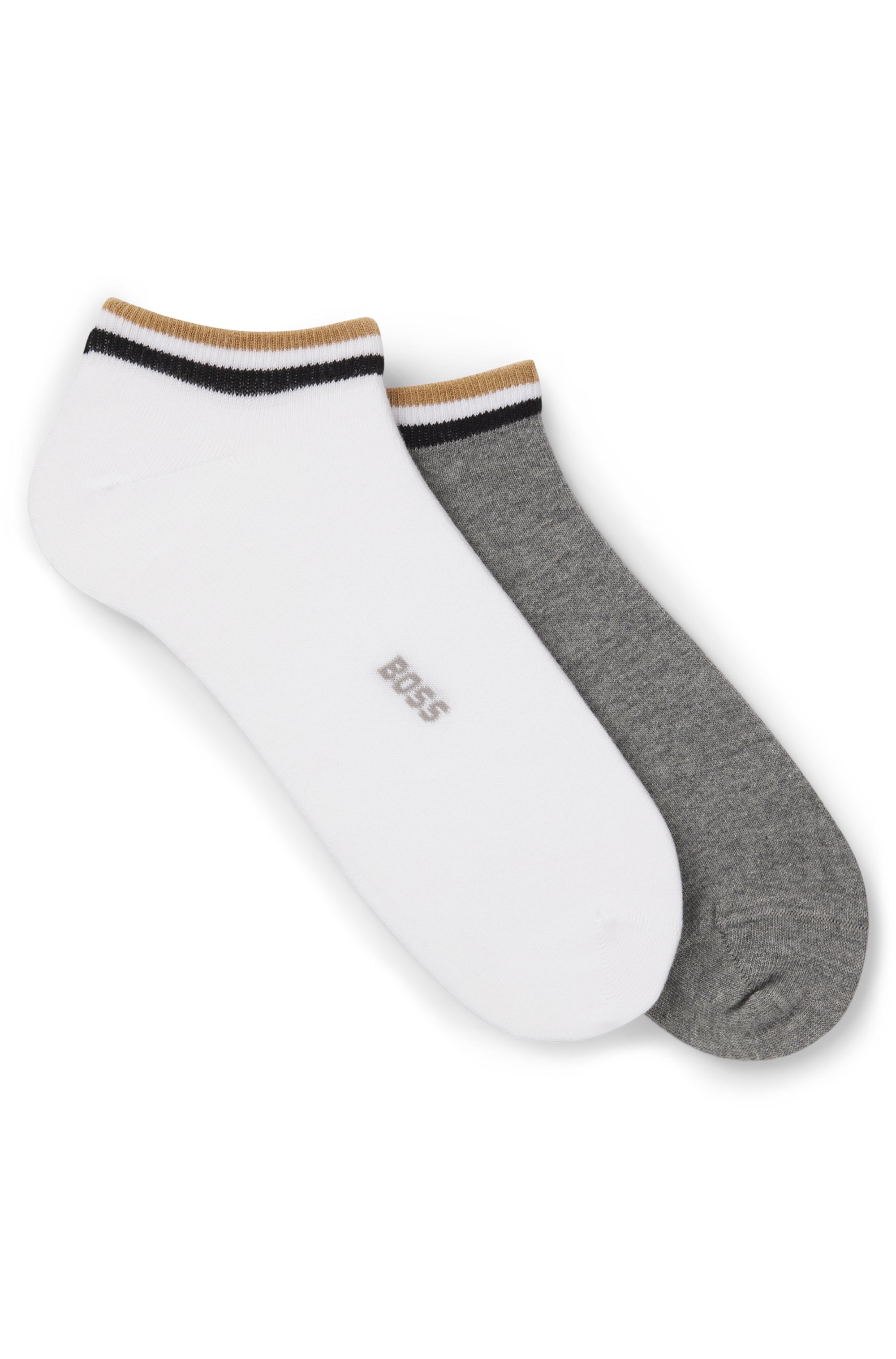 BOSS Sneakersocken »2P AS Uni stripe CC« Packung, 2er,  mit geringeltem Abschluss