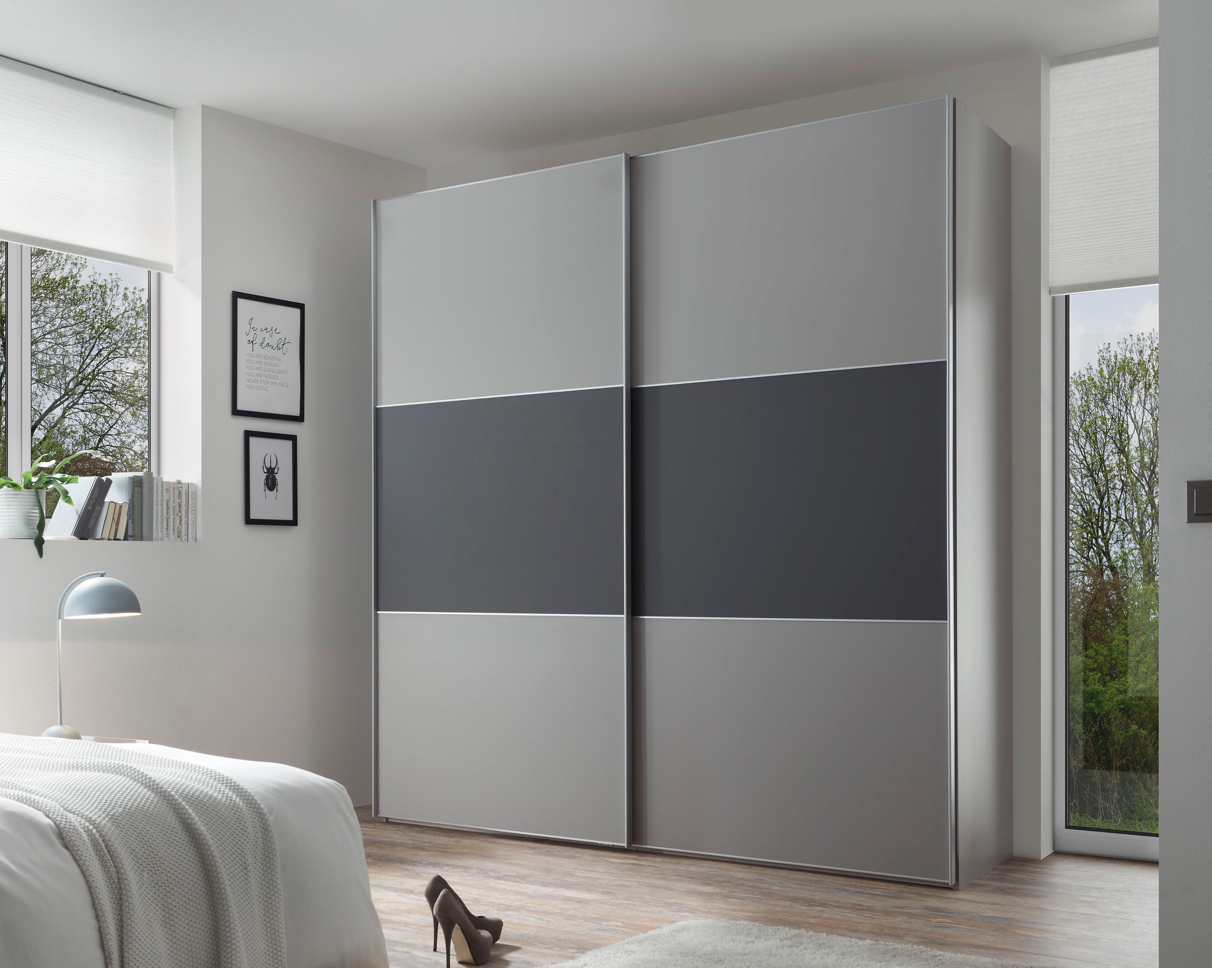 STAUD Schwebetürenschrank »Includo, Made in Germany«, Mit vier verschiedenen Ausstattungsvarianten