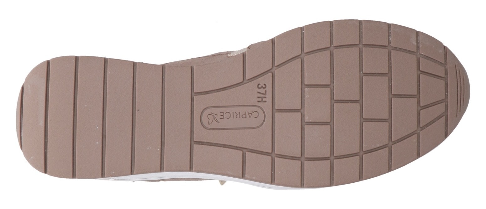 Caprice Keilsneaker, Freizeitschuh, Halbschuh, Schnürschuh mit Kontrastbesatz, Weite H