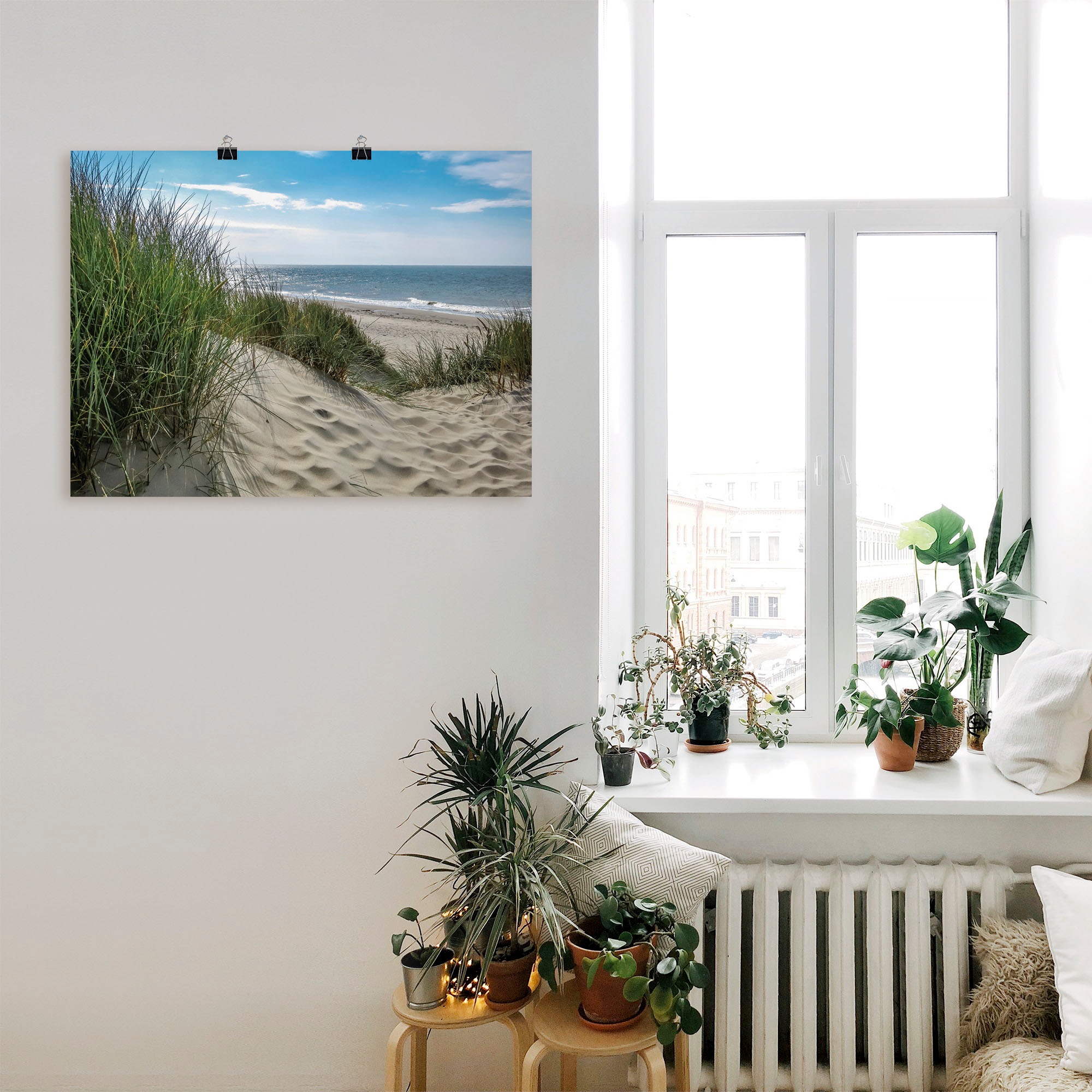 Artland Wandbild »Dünenlandschaft im Sommer an der Nordsee« Strand 1 Stk. tlg. als Leinwandbild, Poster in verschied. Größen