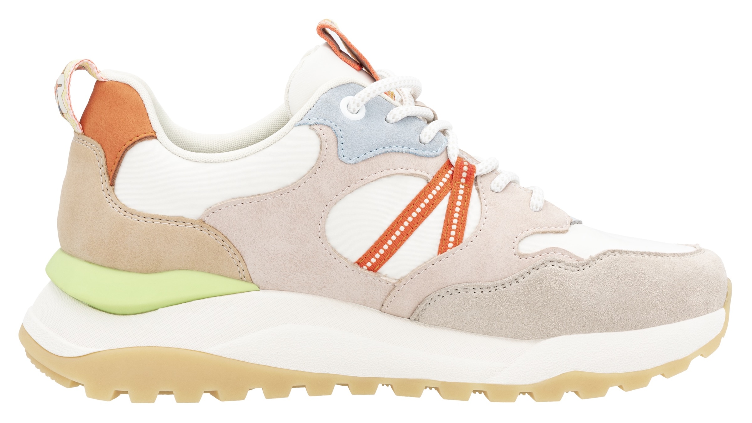 RIEKER Sport Keilsneaker »Bel Air«, Freizeitschuh, Halbschuh, Schnürschuh mit herausnehmbarem Fußbett