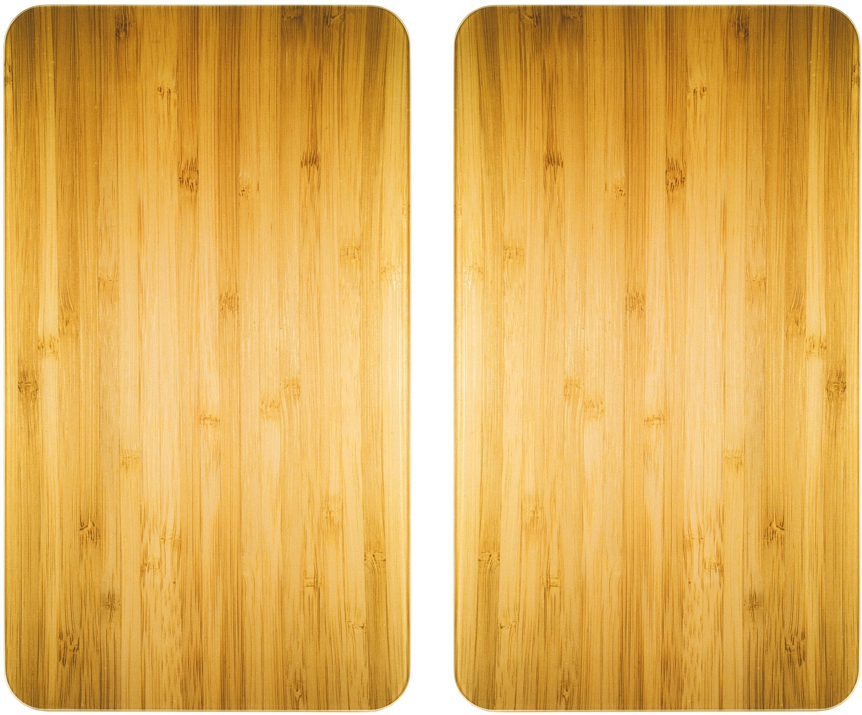 Herd-Abdeckplatte "Universal Holz-Optik", Glas Kunststoff, (Set,...