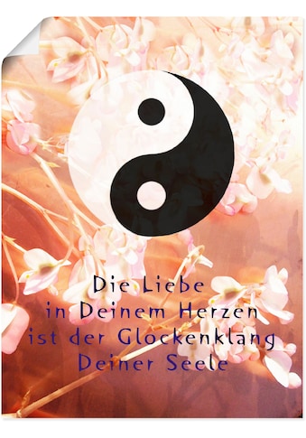 Artland Wandbild »Yin Yang Glockenklang«, Spirituelle Bilder, (1 St.), in vielen... kaufen