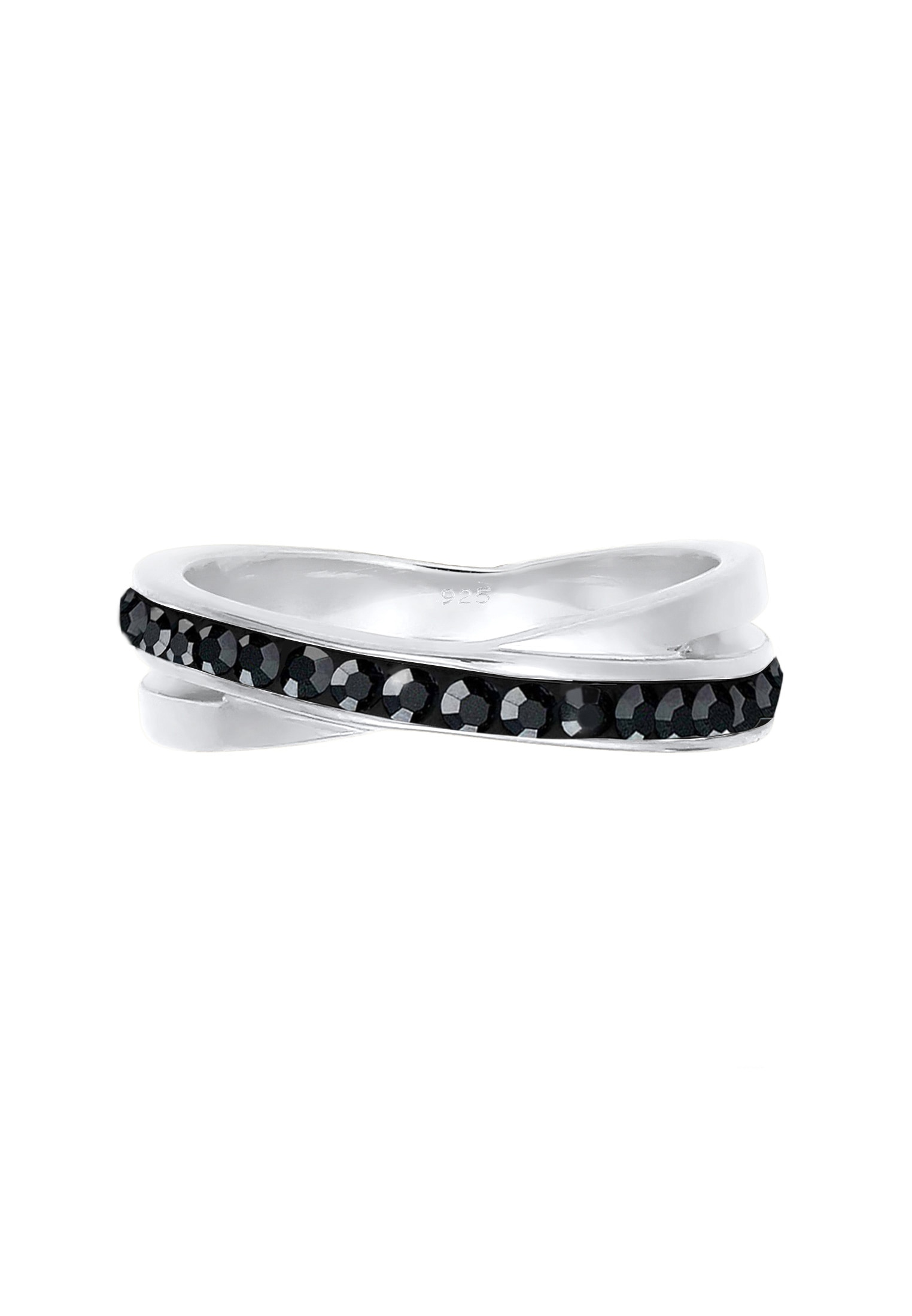 Elli Silberring »Ring Wickelring Zart Kristalle 925 Silber«