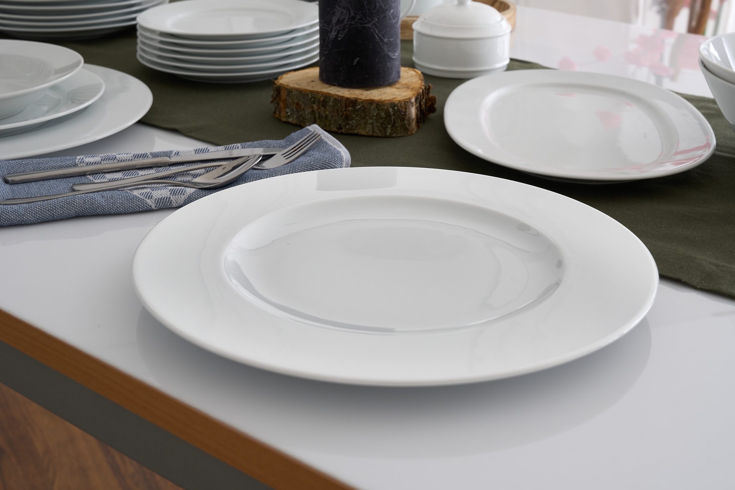 Retsch Arzberg Servierplatte »Platzteller HEIKE WEISS 32 cm, Set 2-teilig, rund, Porzellan« vielfältig einsetzbar als Platzteller,Servierplatte oder für Tischdeko