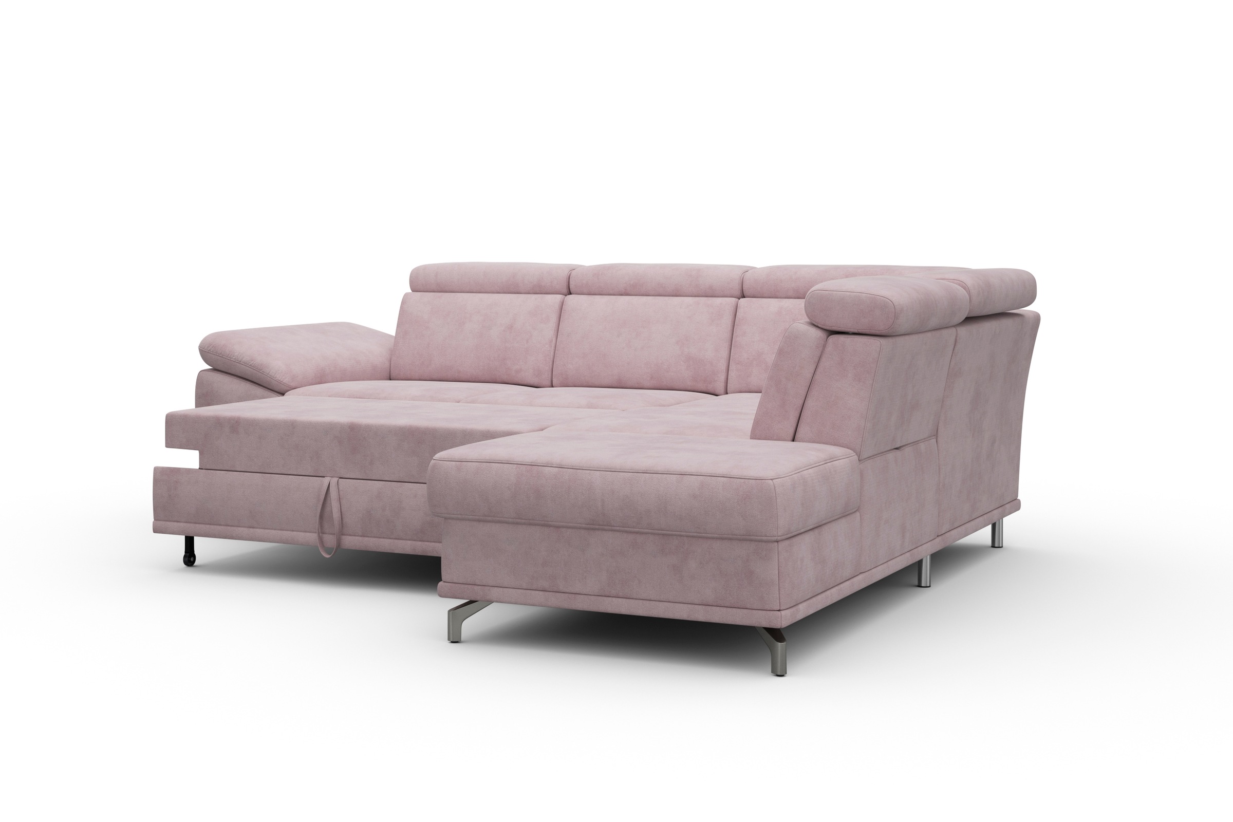 sit&more Ecksofa »Cabrio L-Form, mit Sitztiefenverstellung, Arm- und Kopfteilverstellung«, 3 Nierenkissen, Federkern, optional Bettfunktion und Stauraum