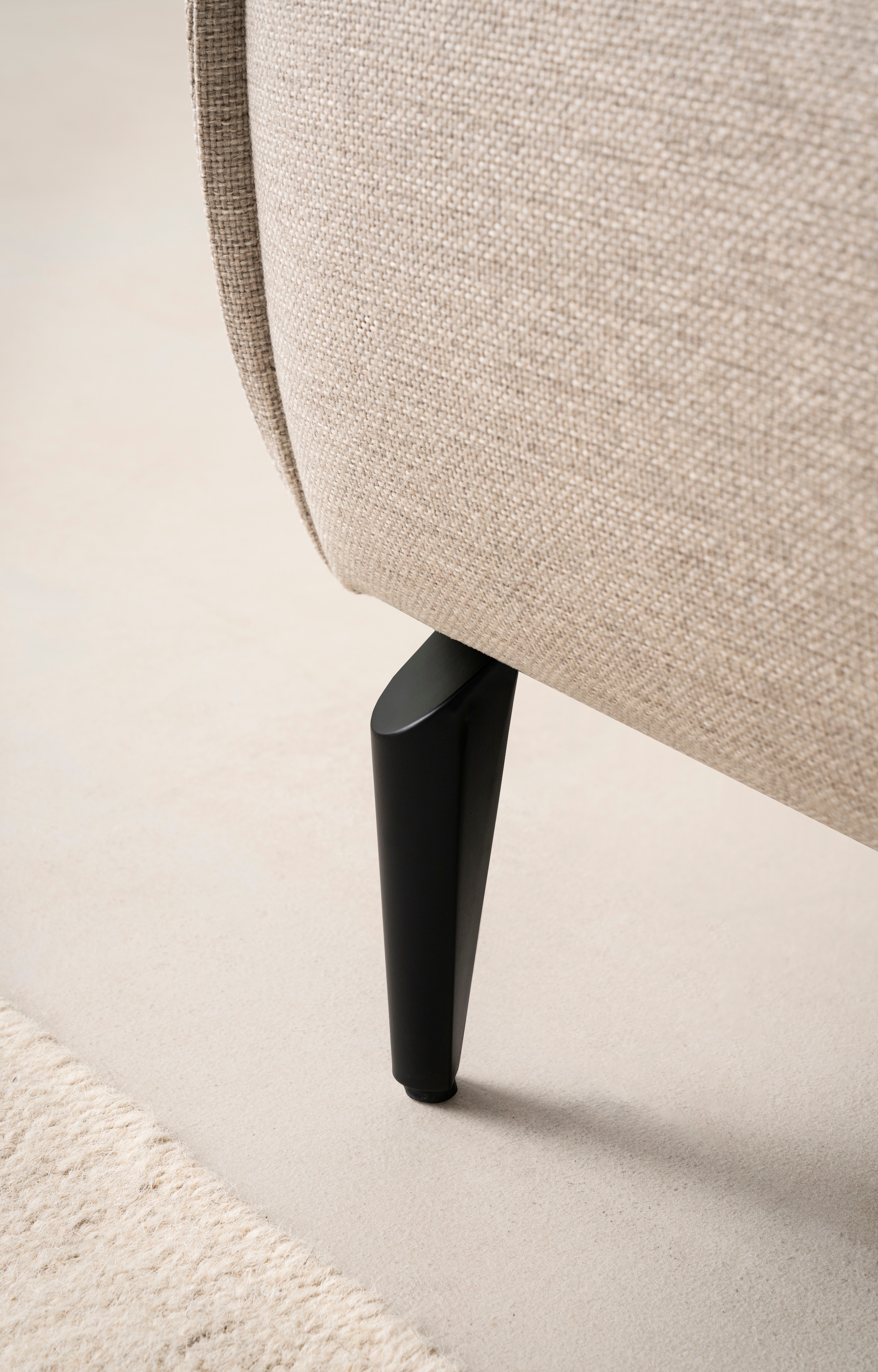 Home affaire Ecksofa »TVINNU, L-Form, 275cm, in Cord und Leinenoptik« wahlweise Recamiere rechts/links, schwarze Füße, bequemer Sitzkomfort