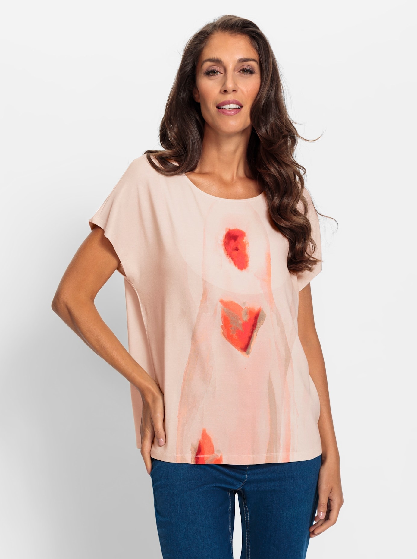 heine Kurzarmshirt »Druck-Shirt«, (1 tlg.)