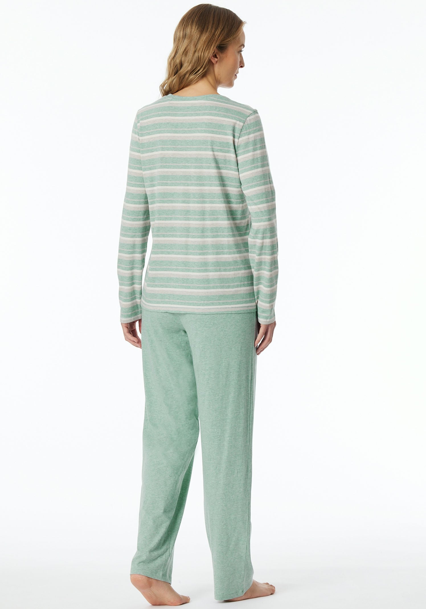 Schiesser Schlafanzug »Casual Essentials«, (2 tlg.), mit angenehmen Bündchen