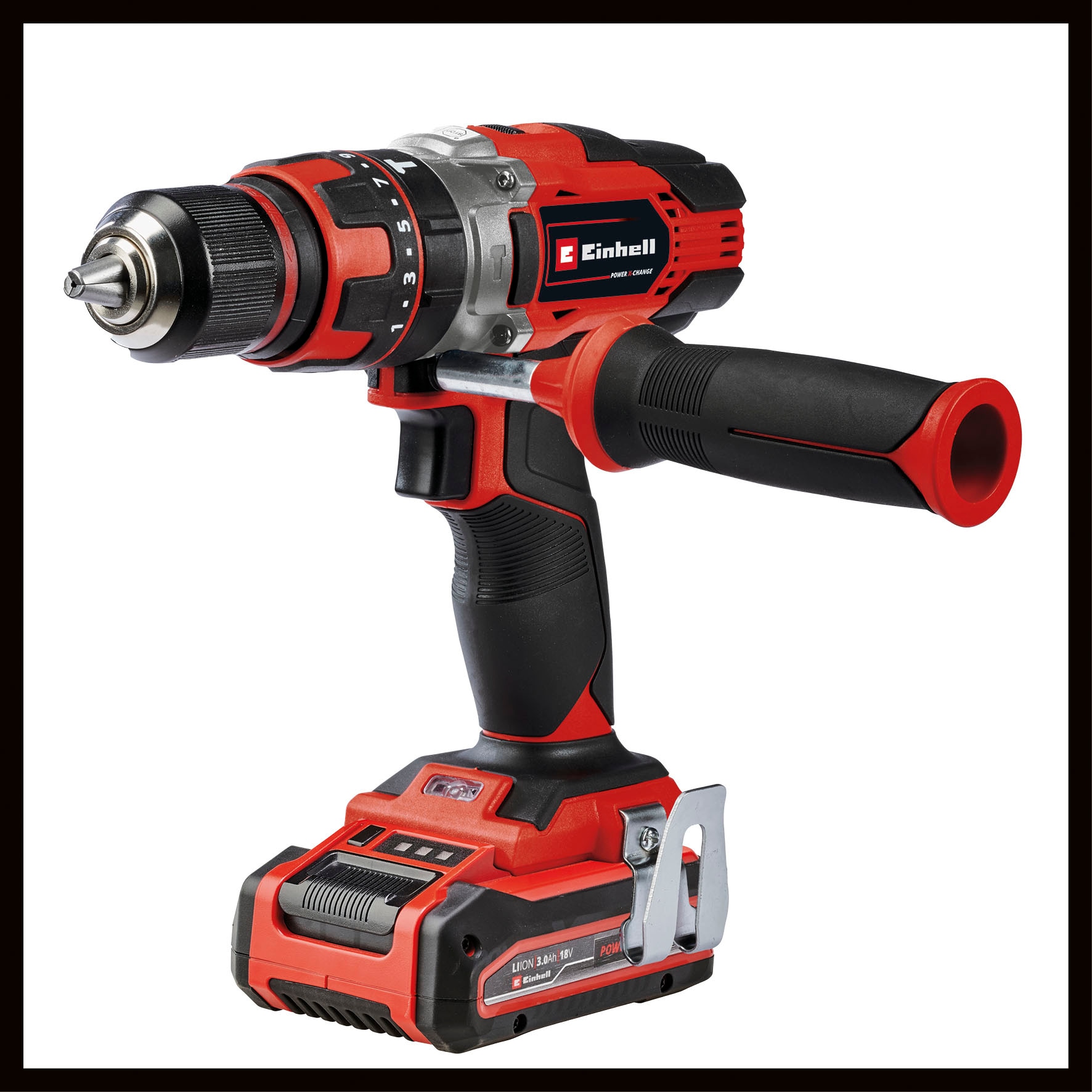 Einhell Elektrowerkzeug-Set »TE-TK 18/3 Li +2 (CD+AG+HD)«, Winkelschleifer/Schlagbohrschrauber/Bohrhammer inkl. 2xAkku 18V/3,0Ah