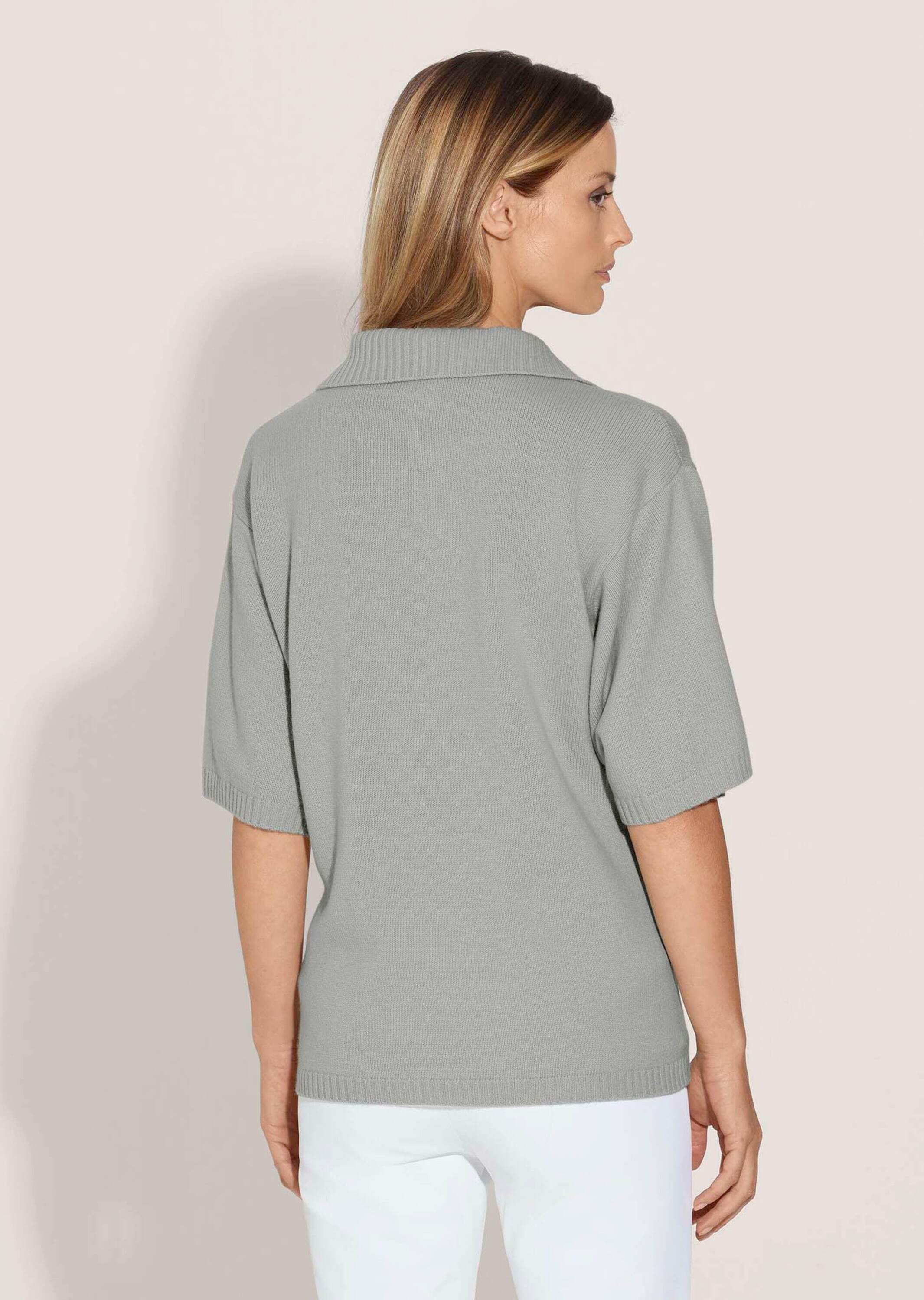 MADELEINE Longpullover »Pullover Polo-Pullover aus Schurwoll-Kaschmir-Mix«