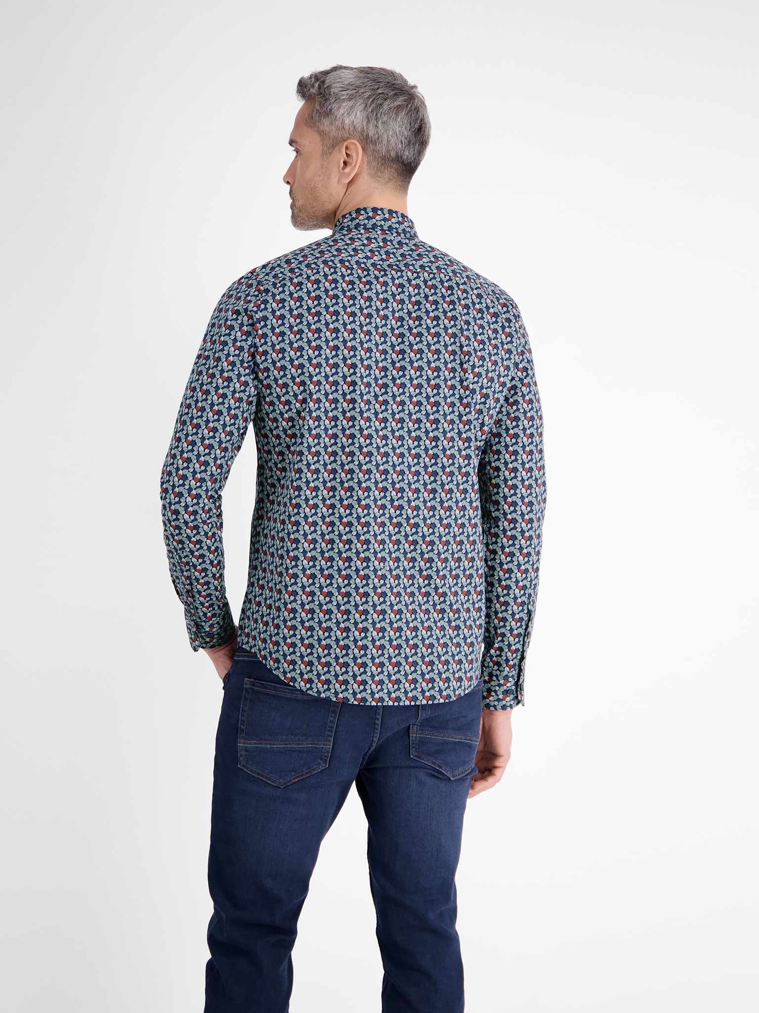 LERROS Langarmhemd mit grafischem Minimal-Muster