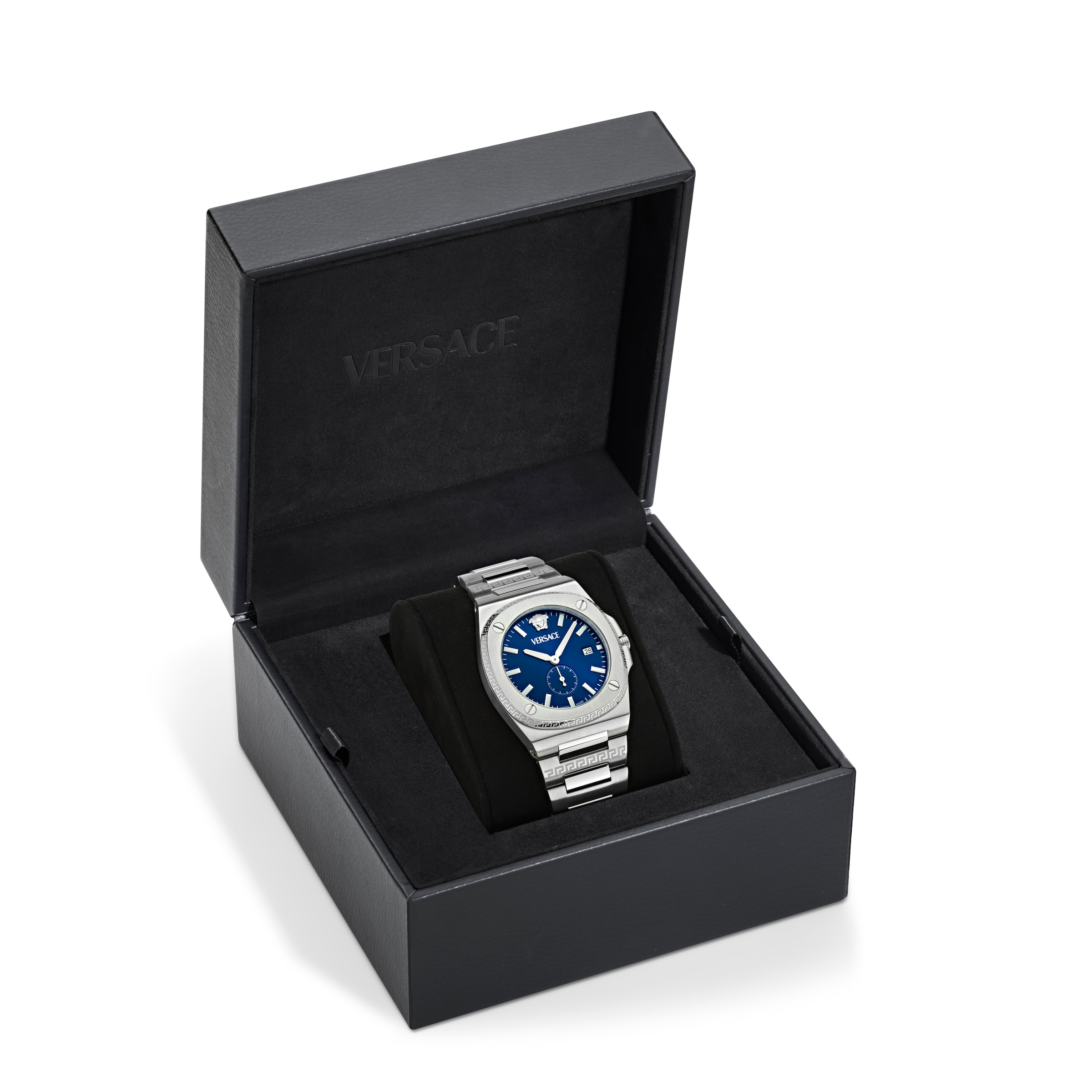 Versace Quarzuhr »TOLOMEO« Armbanduhr, Damenuhr, Herrenuhr, Swiss Made, Edelstahlarmband, analog