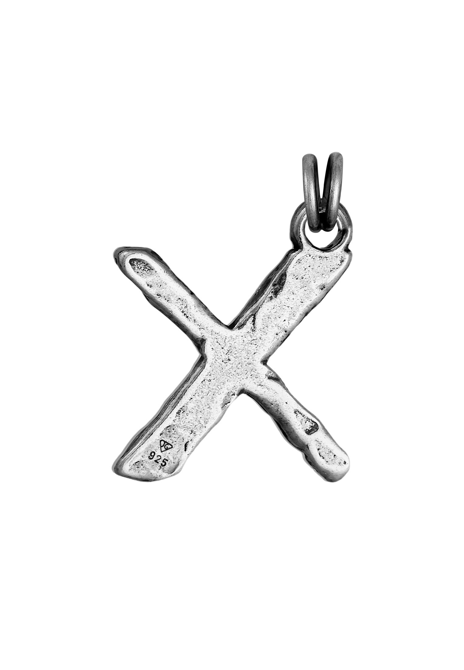 HAZE & GLORY Medallionanhänger »Anhänger Buchstabe - X Vintage Style 925 Silber«