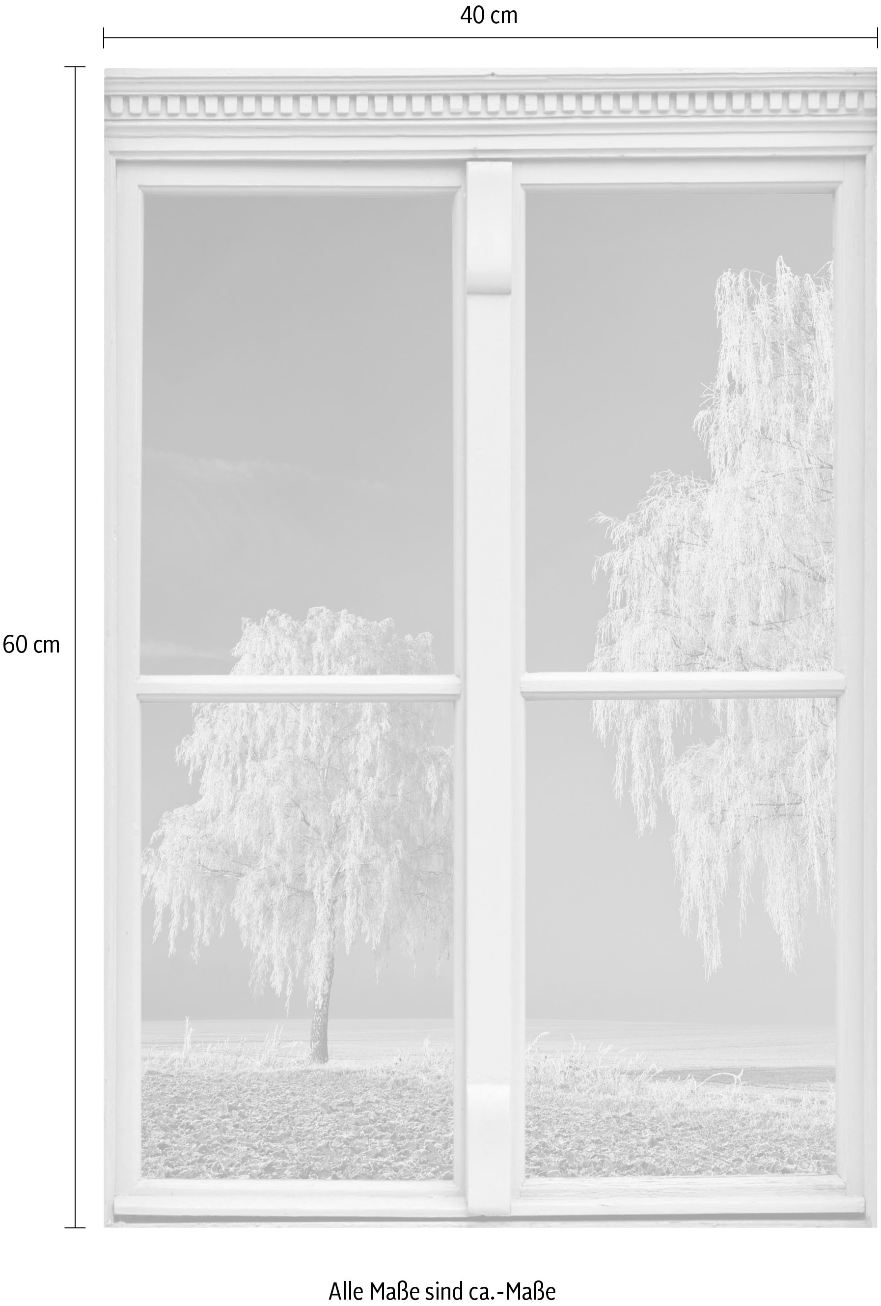 queence Wandsticker »Bäume« Wandsticker, Wandbild, selbstklebend, 3D, Fenster