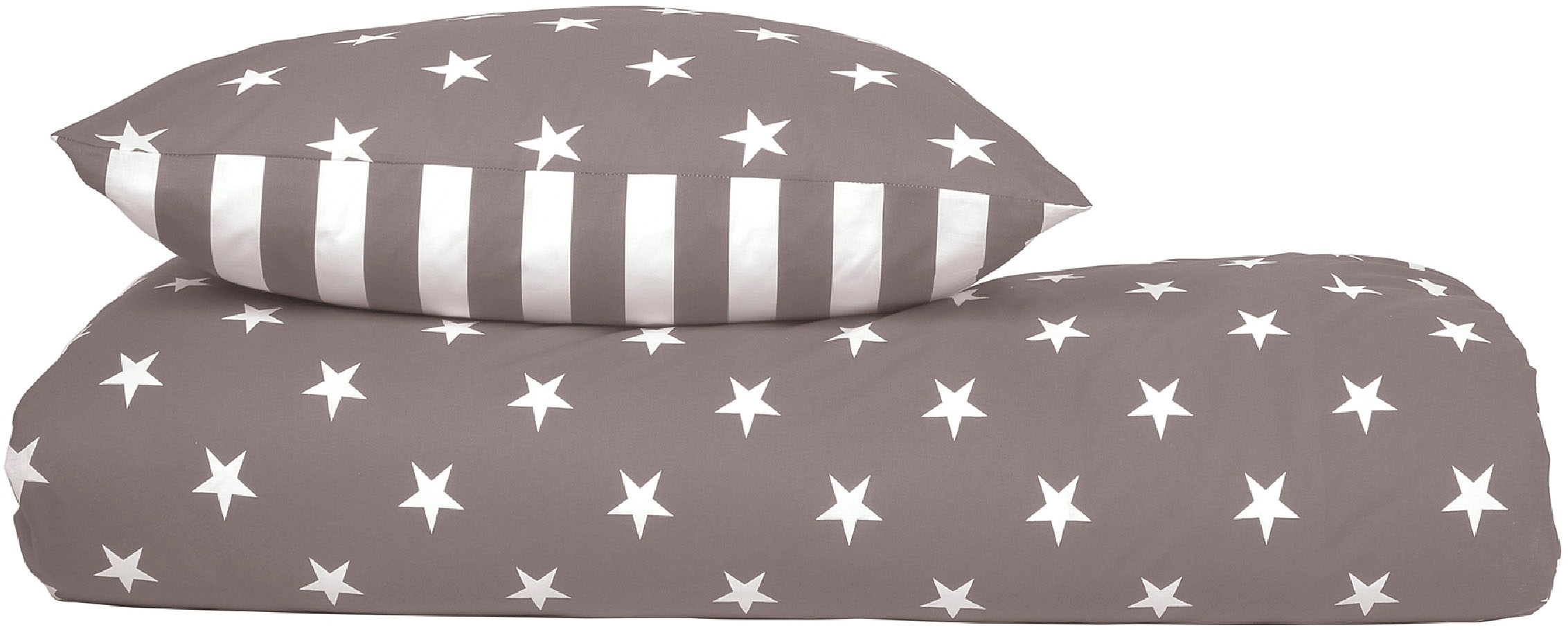 Schiesser Wendebettwäsche »Stars & Stripes aus weicher Baumwolle mit Sternenprint« 2 Stk. MADE IN GREEN by OEKO-TEX®-zertifiziert