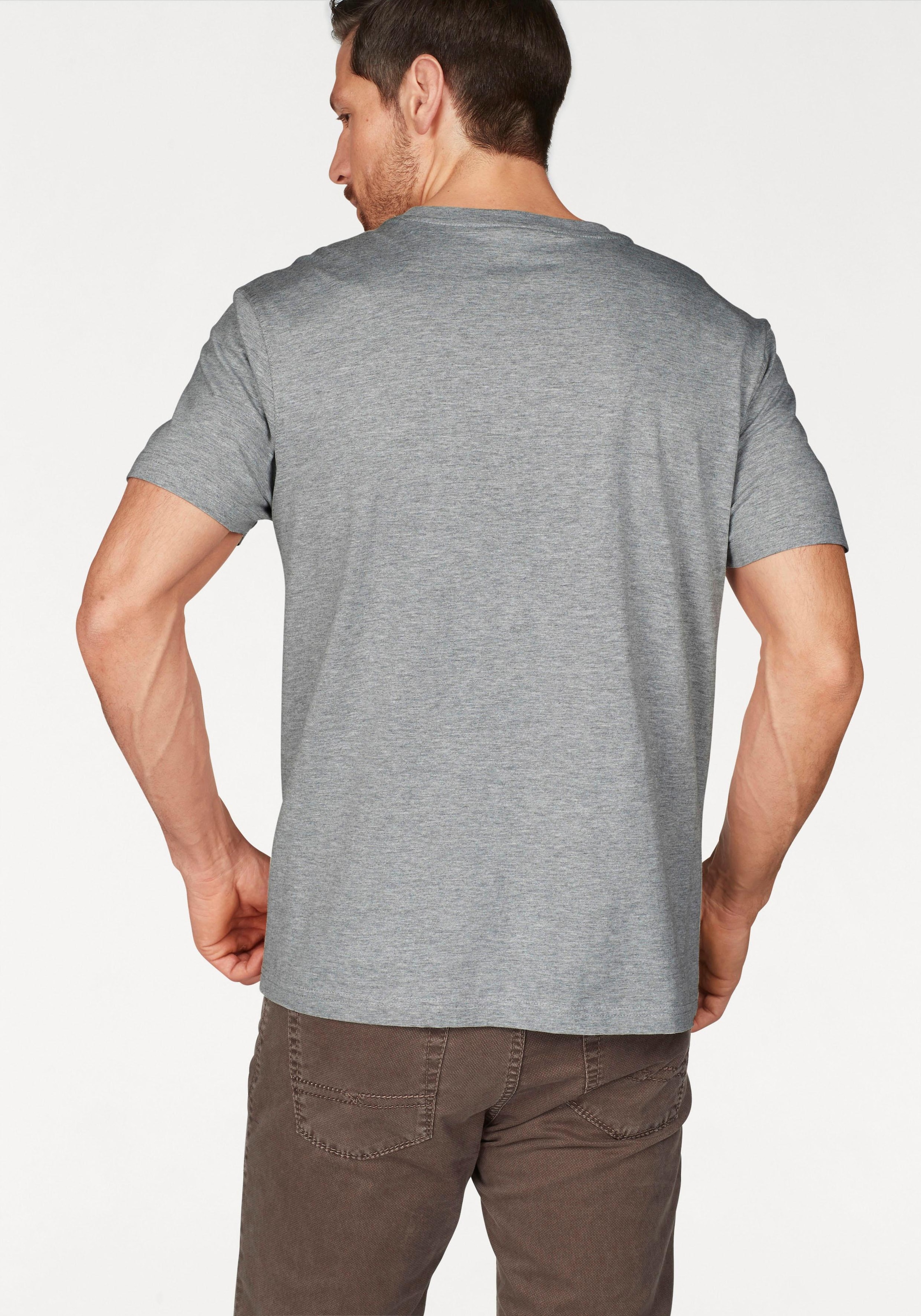 Man's World T-Shirt »neue Farben!«, (3er-Pack), Kurzarm, unifarben, Rundhals, aus Baumwolle