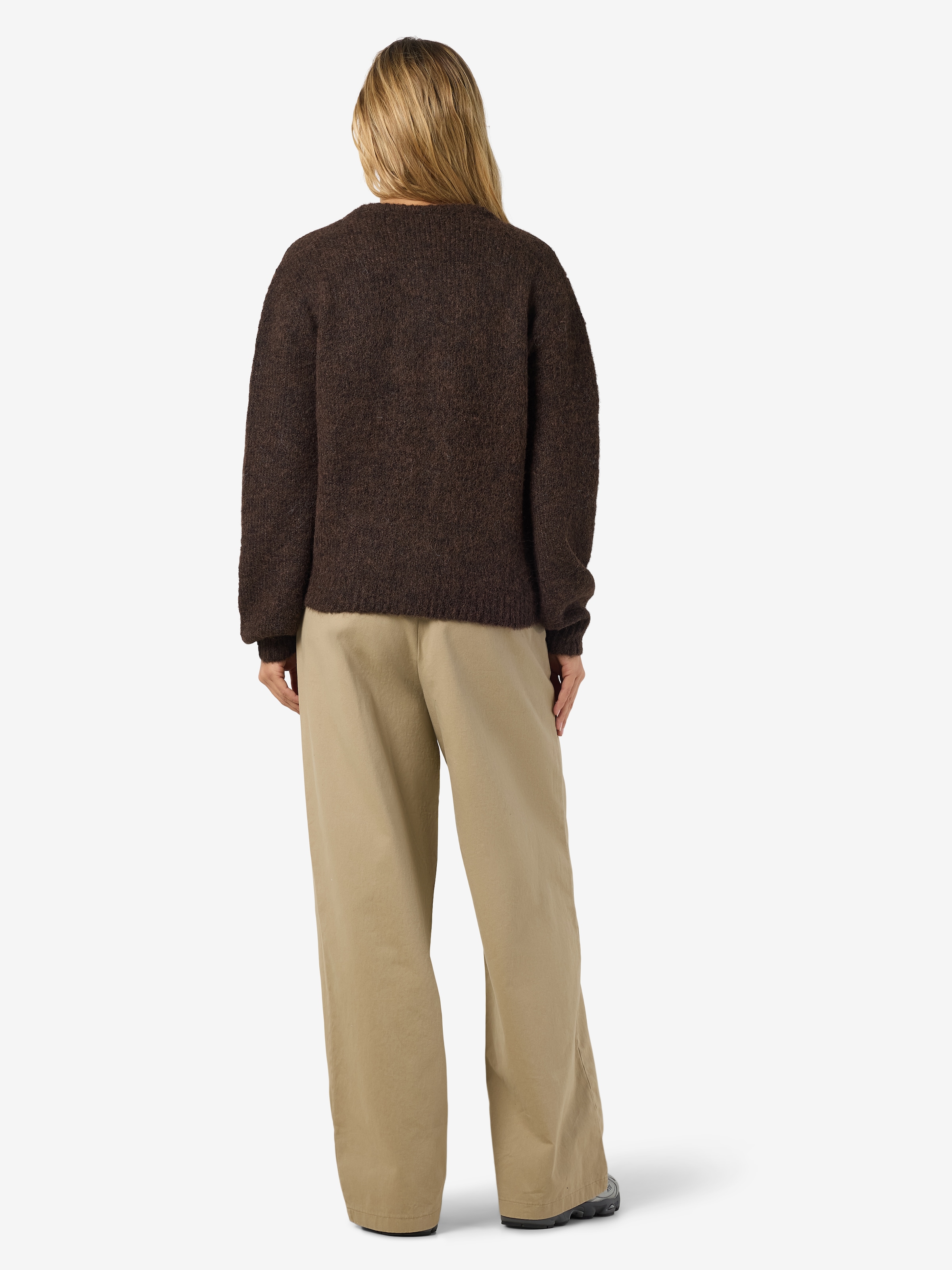Noisy may Strickjacke »NMSUTTON L/S O-NECK KNIT CARDI NOOS« Materialmix, relaxed fit