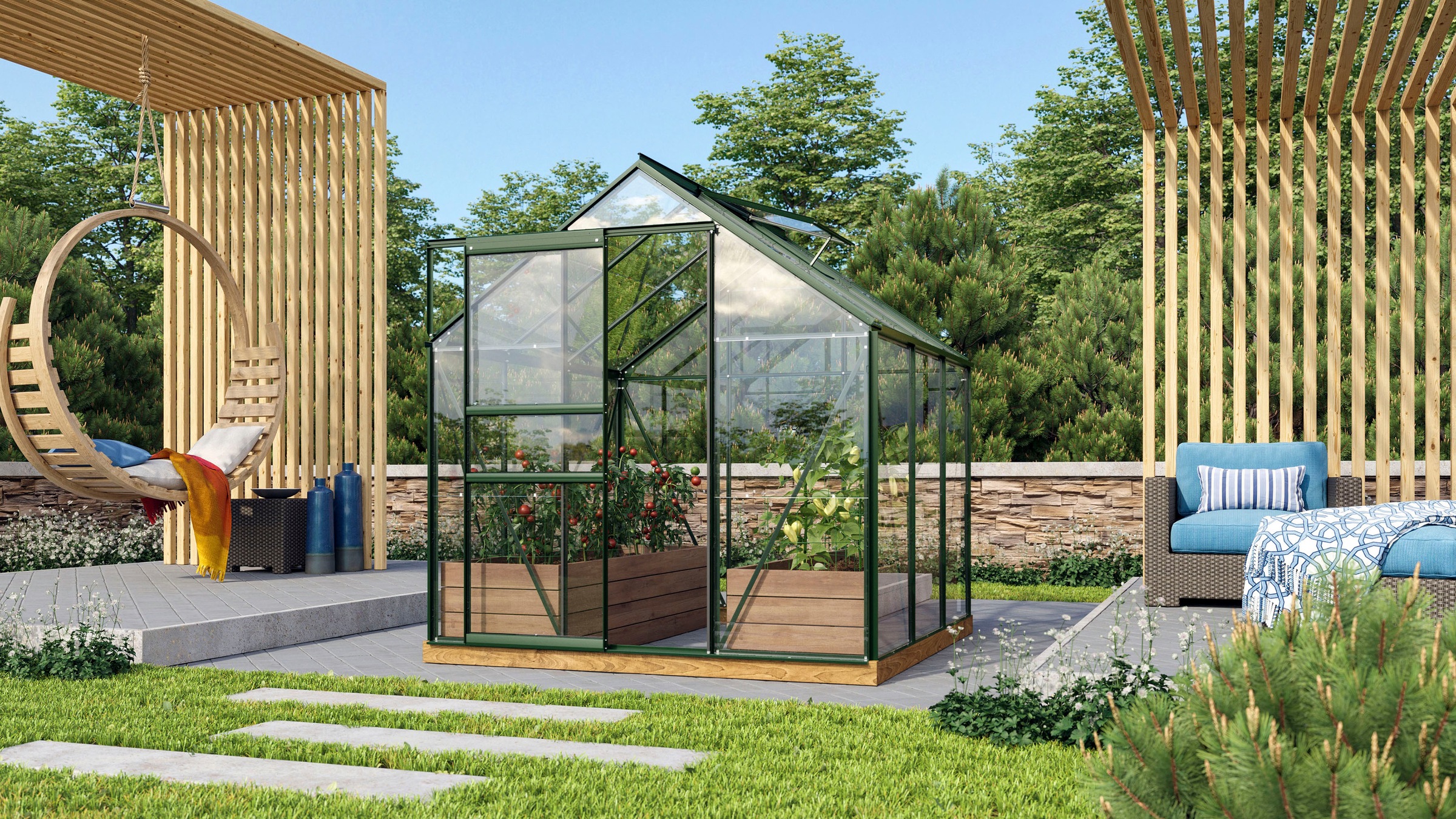 Vitavia Gewächshaus »Venus 3800«, Alu-Profile, 3 mm Sicherheitsglas