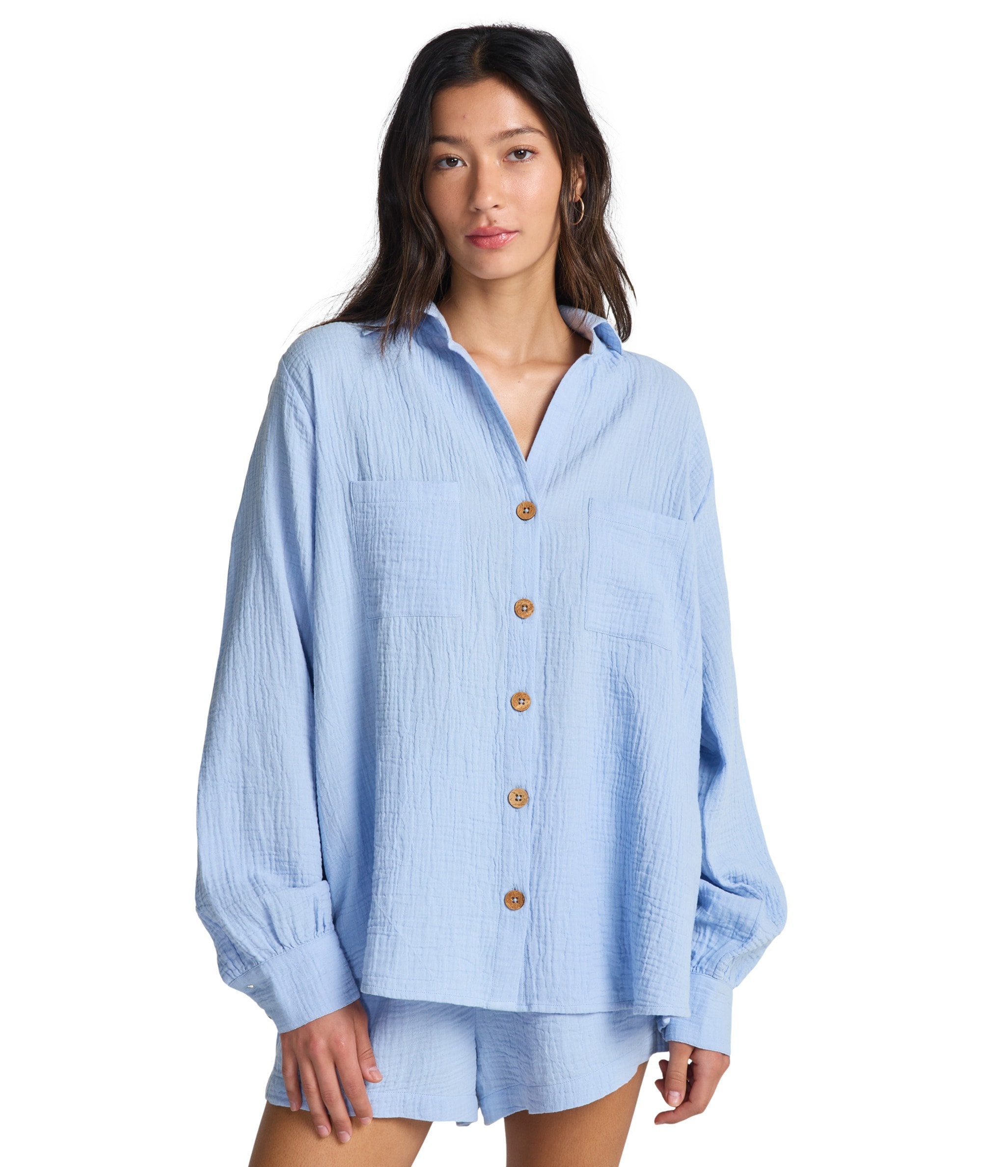 Billabong Hemdblusenkleid »SWELL BLOUSE« sportlicher Look, für Sportmode, Sommermode und Strandmode