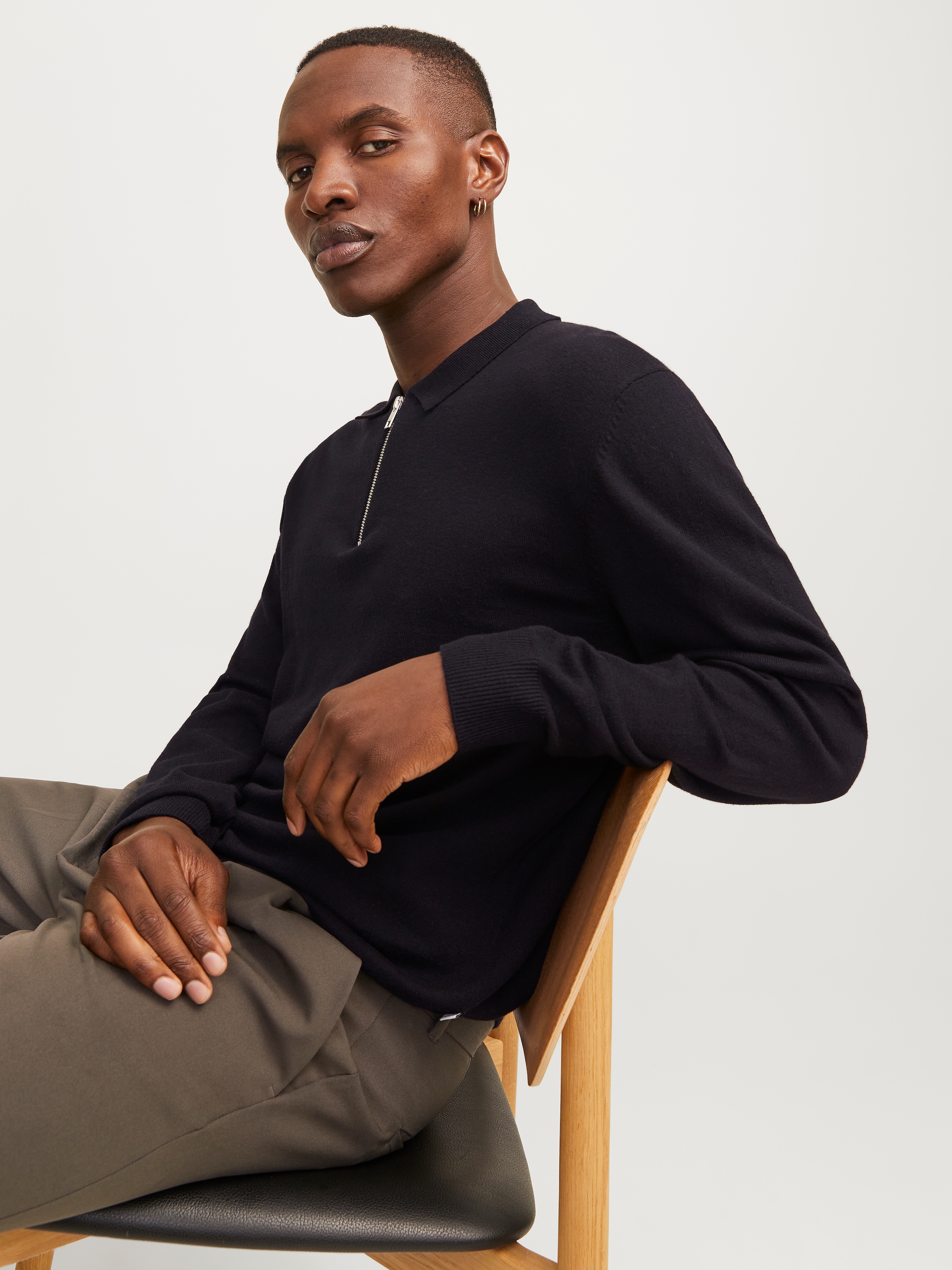Jack & Jones Polokragenpullover »JJEEMIL KNIT POLO HALF ZIP LS NOOS«, mit Polo Kragen