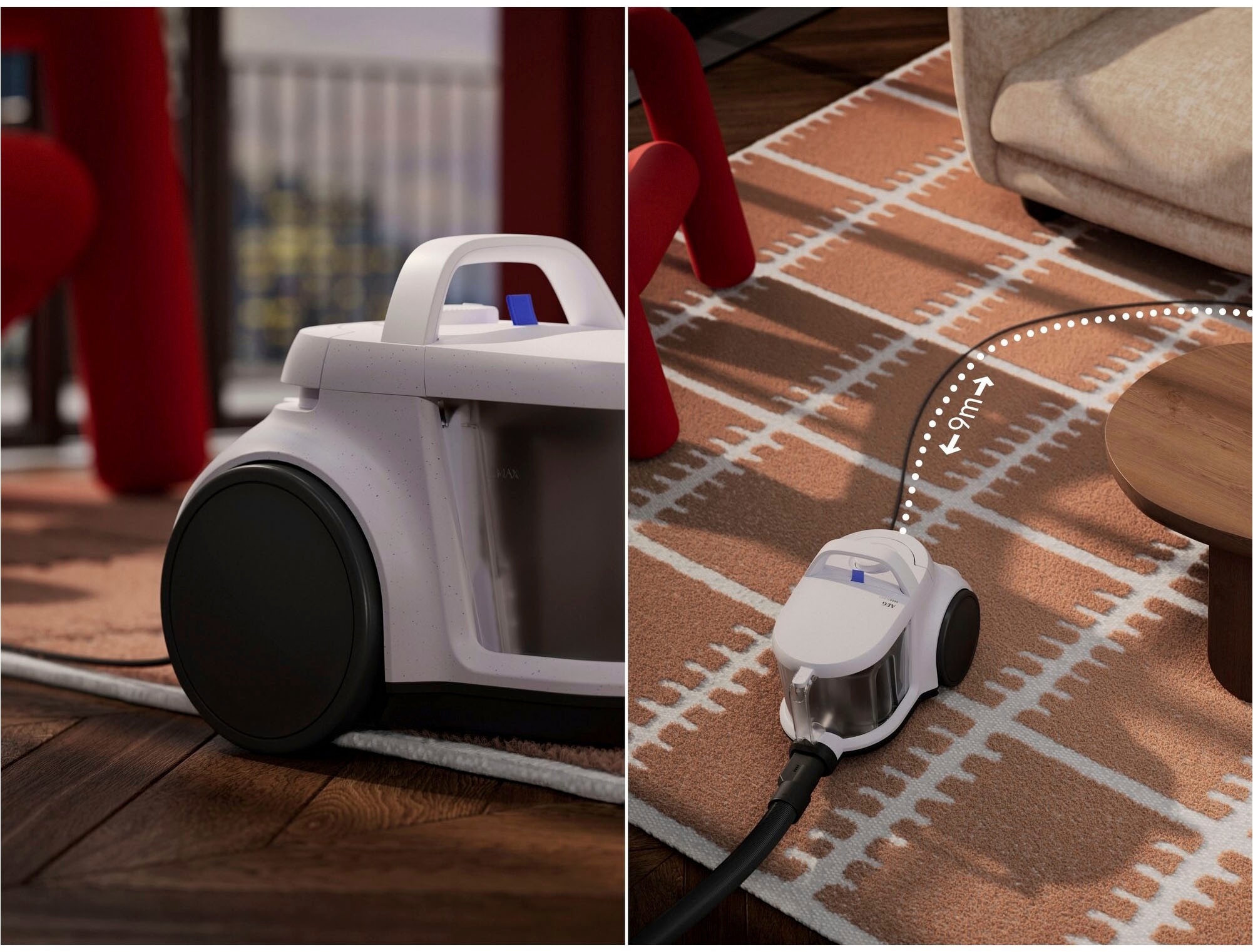AEG Bodenstaubsauger »CLEAN 5000BEUTELLOSER STAUBSAUGER (AL51C1DRF)«, 1000 W, beutellos, hohe Saugleistung, kompakt, AllFloor-Bodendüse, waschbarer HEPA-Filter