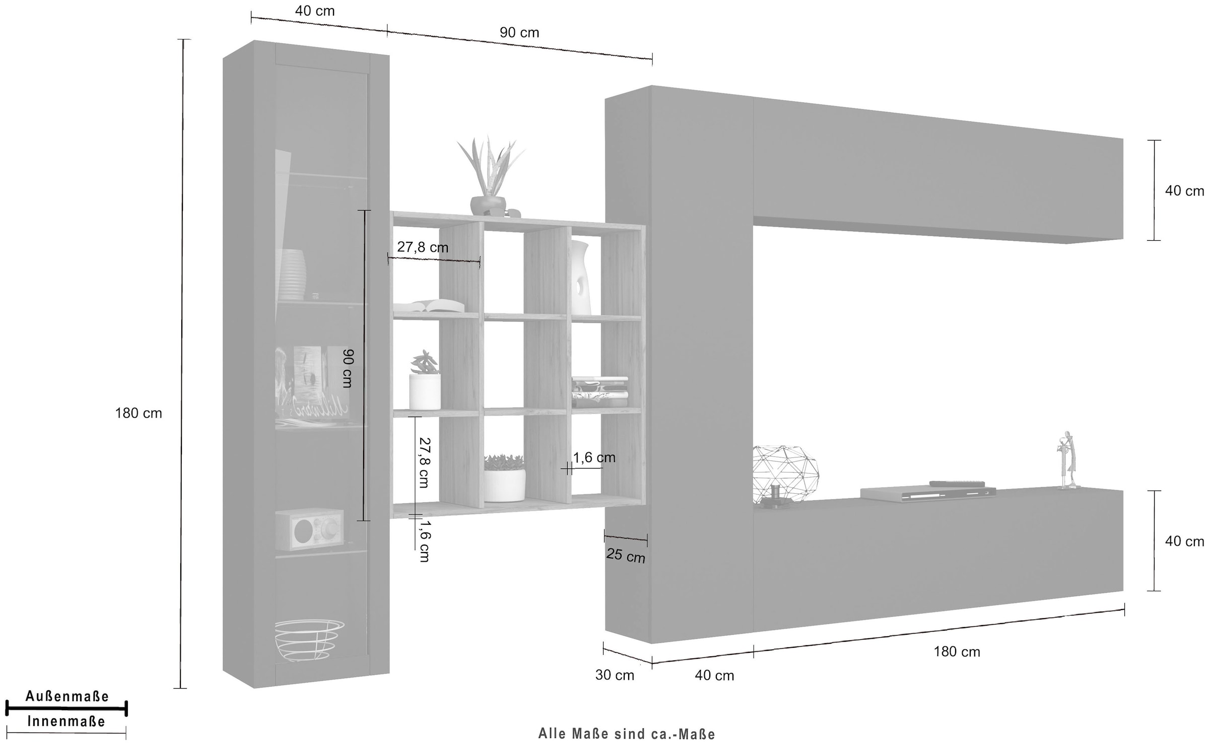 Home affaire Wohnwand »Maruska« 1 Stk. tlg.
