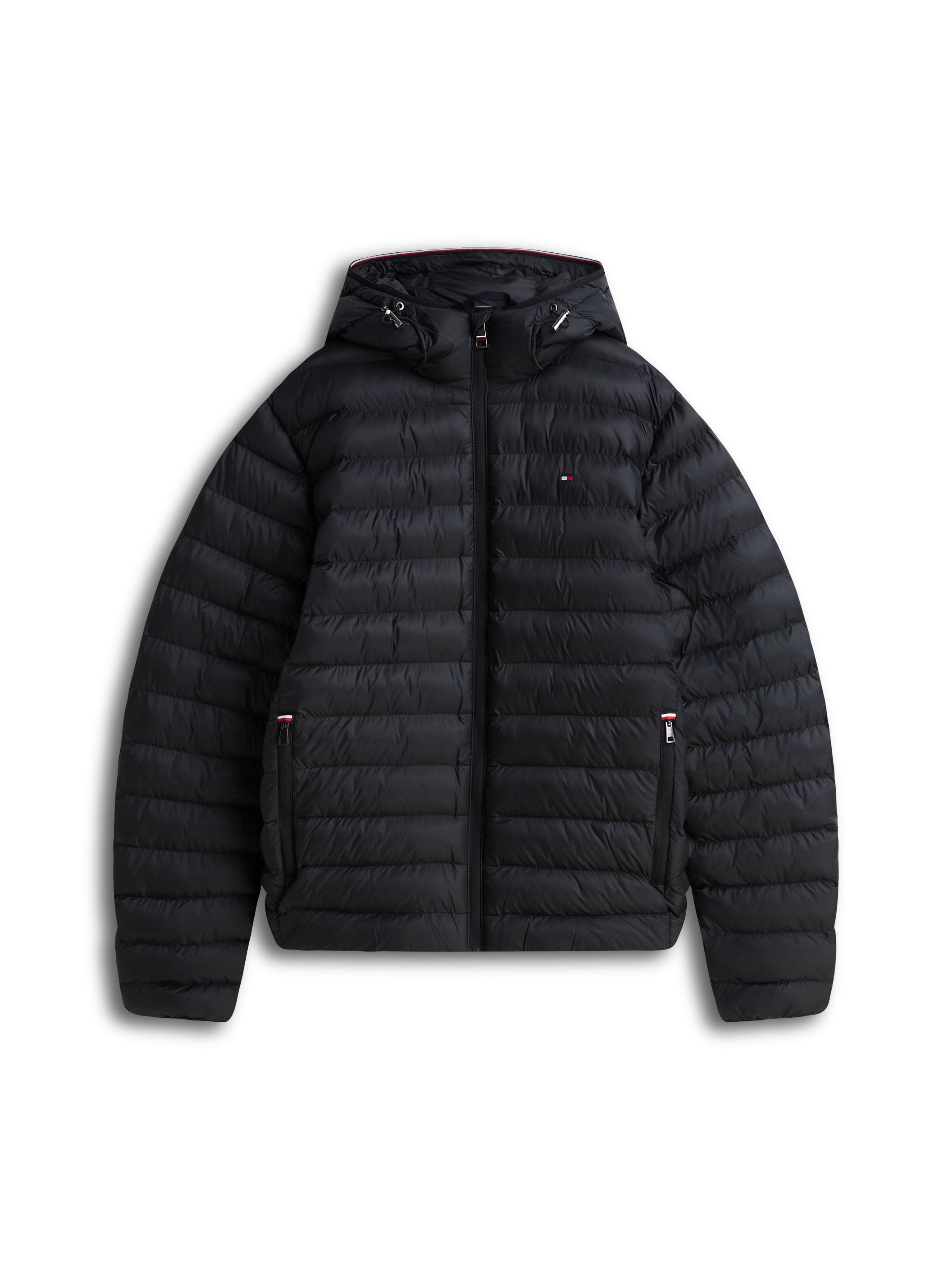 Tommy Hilfiger Steppjacke »PACKABLE RECYCLED HOODED« mit Kapuze sportive Kapuze mit Global Stripe