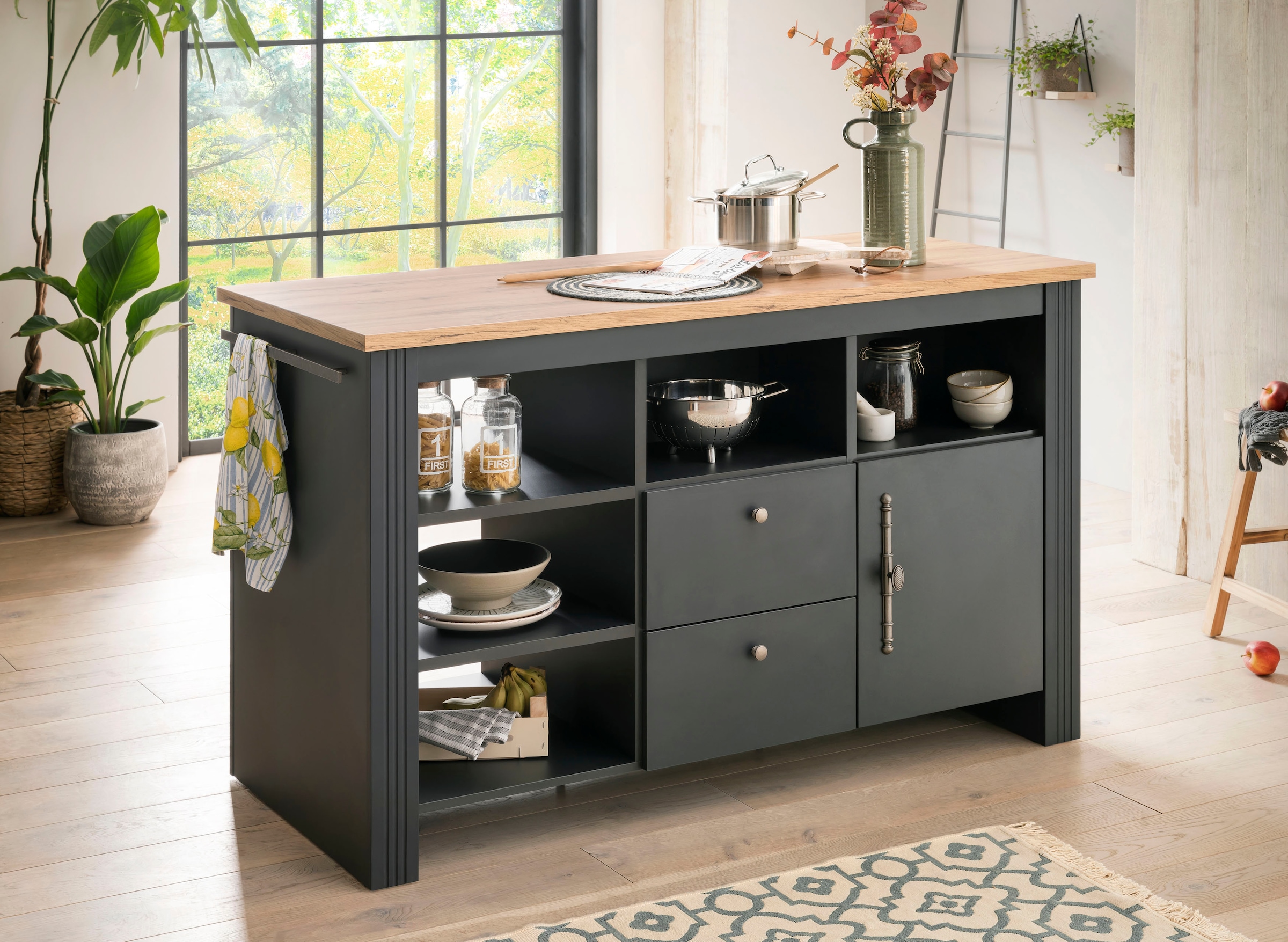 KOCHSTATION Unterschrank »KS-Westminster« Kücheninsel frei im Raum stellbar, Breite 150 cm, exclusiv by Otto