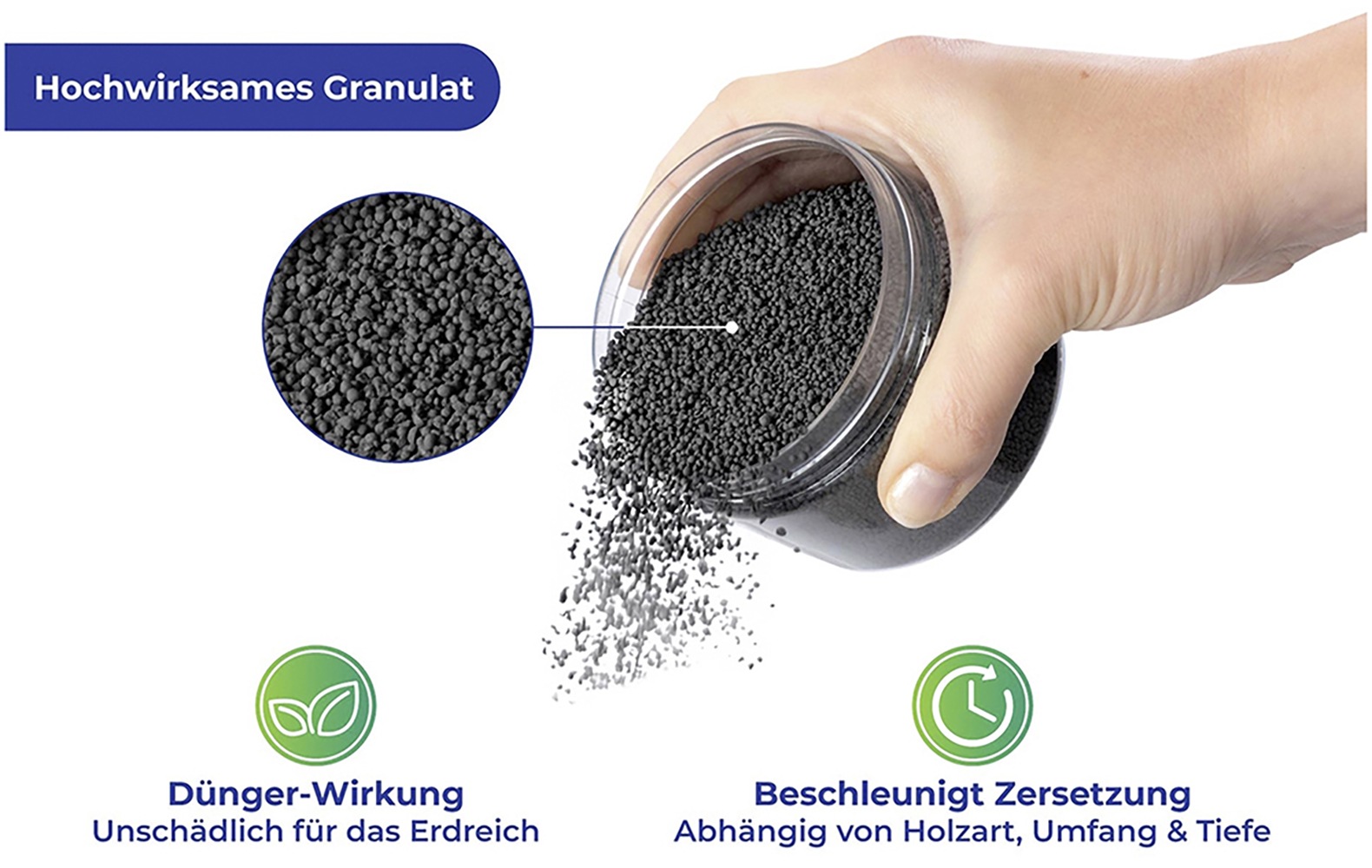 Maximex Unkrautbekämpfungsmittel »Wurzel-weg« Wurzelentferner, beschleunigt Zersetzung von Baumstümpfen und Holz