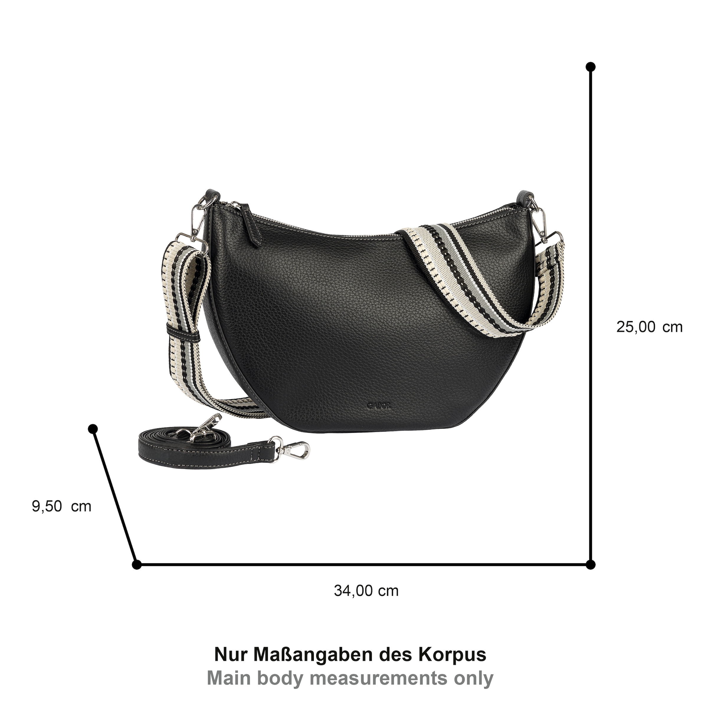 Gabor Umhängetasche »Linda Summer« Schultertasche mit dezentem Logo und extrabreitem Schultergurt