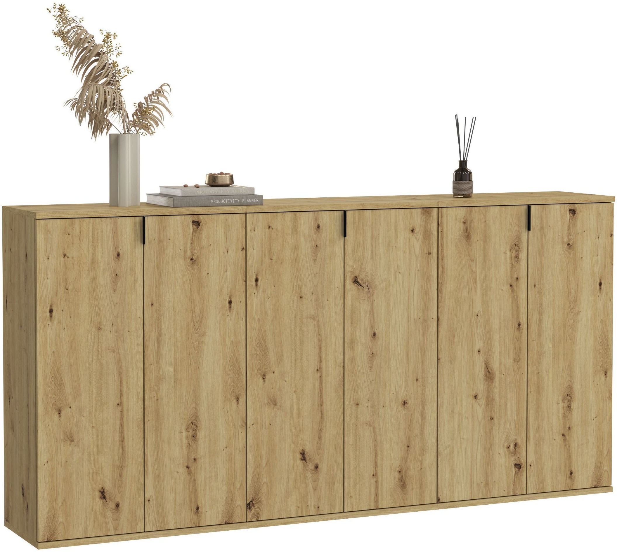INOSIGN Garderoben-Set »Trondheim, Breite 183 cm, best. aus 3 Kommoden, 6 Türen, 18 Fächer«, (Set, 3 St.), Kommode, Sideboard, Kommodenkombination, Kommoden Set