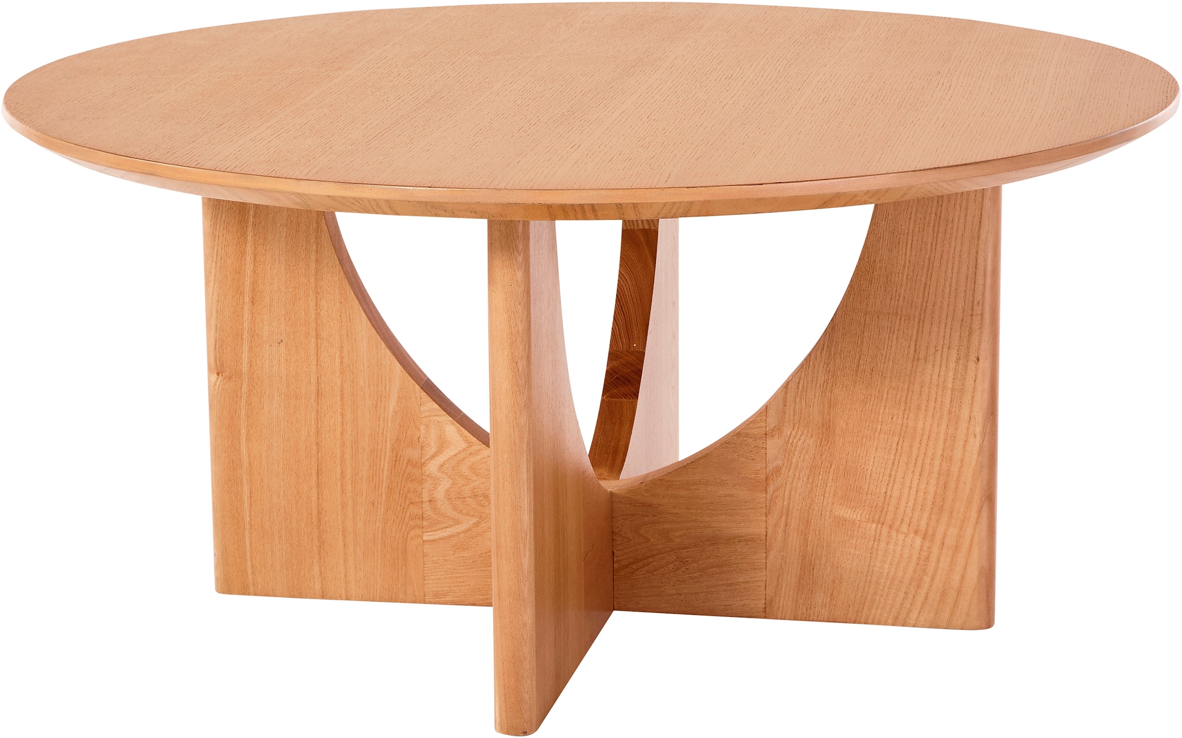 LeGer Home by Lena Gercke Couchtisch »Zirella« 1 Stk. tlg. massives Eschenholz, markantes Kreuzfuß-Design, Breite 85 cm