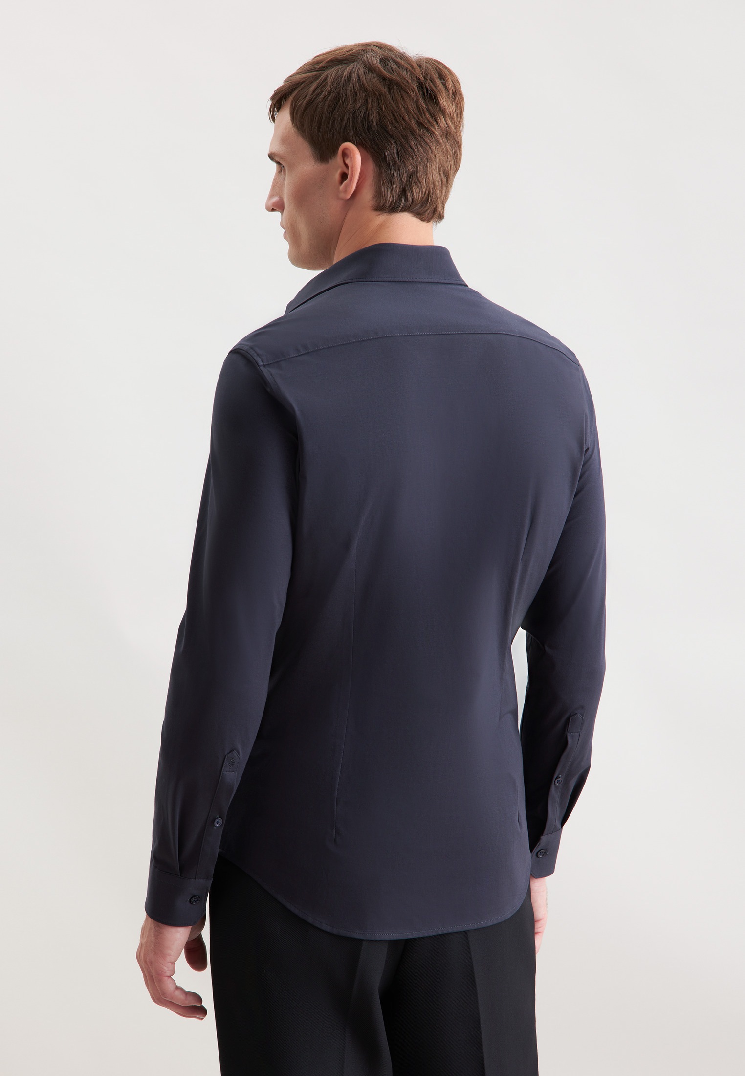 seidensticker Businesshemd »Schwarze Rose« Shaped 1/1 Kentkragen Uni