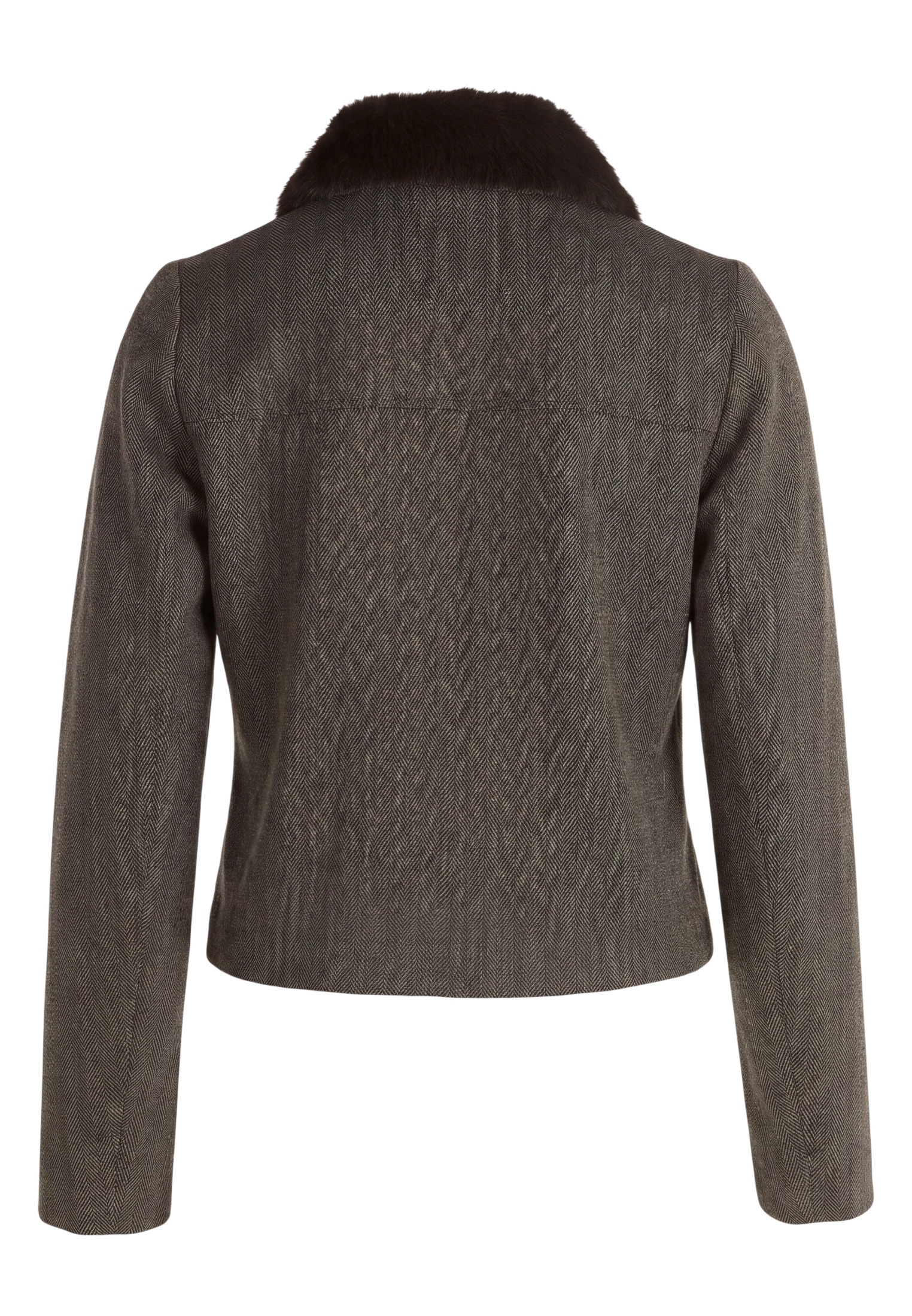 Zero Jackenblazer »Casual-Jacke mit Kunstfellkragen«