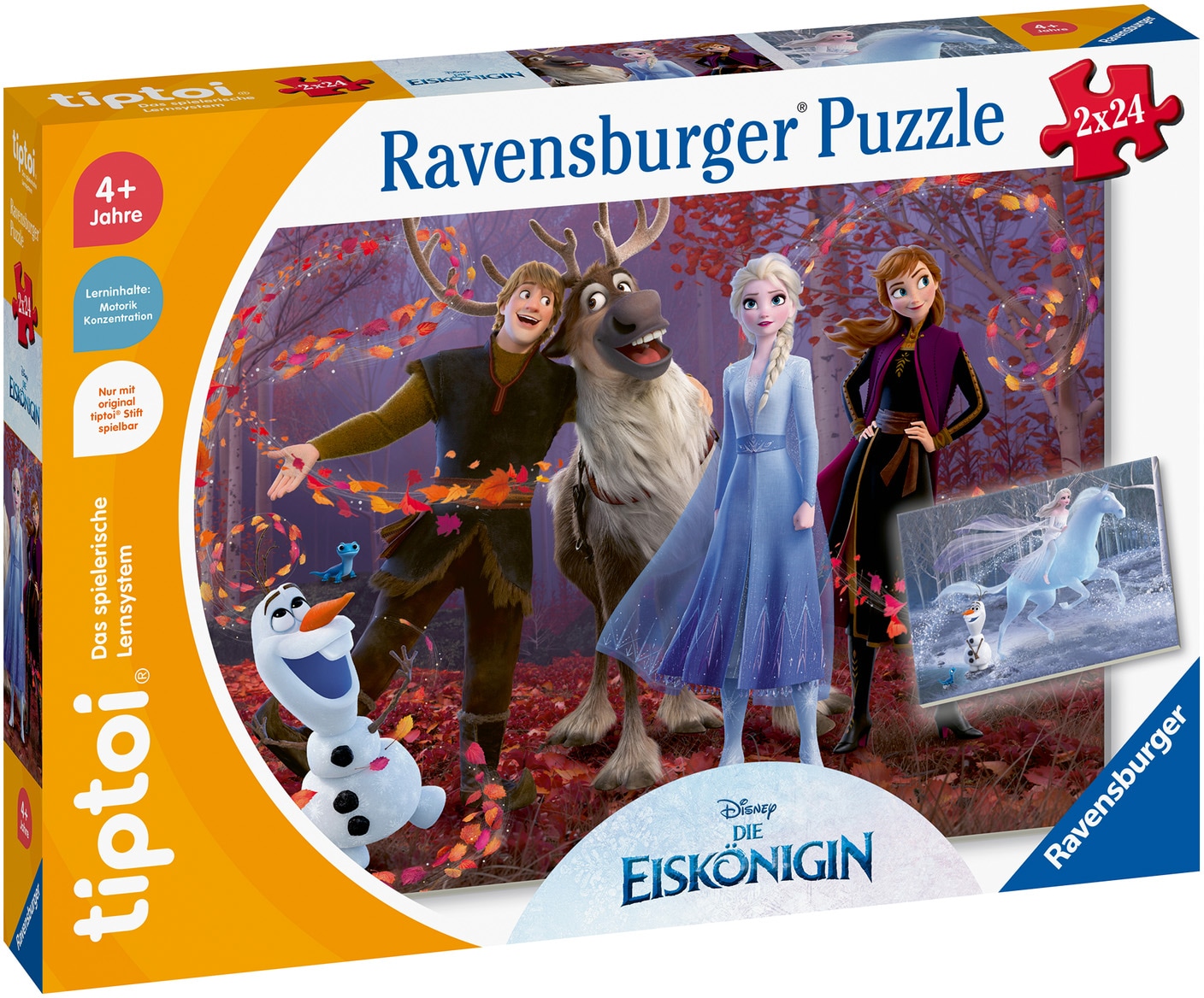 Ravensburger Puzzle »tiptoi® Puzzle für kleine Entdecker: Disney Die Eiskönigin«, (2 x 24 Teile) Made in Europe, FSC® - schützt Wald - weltweit